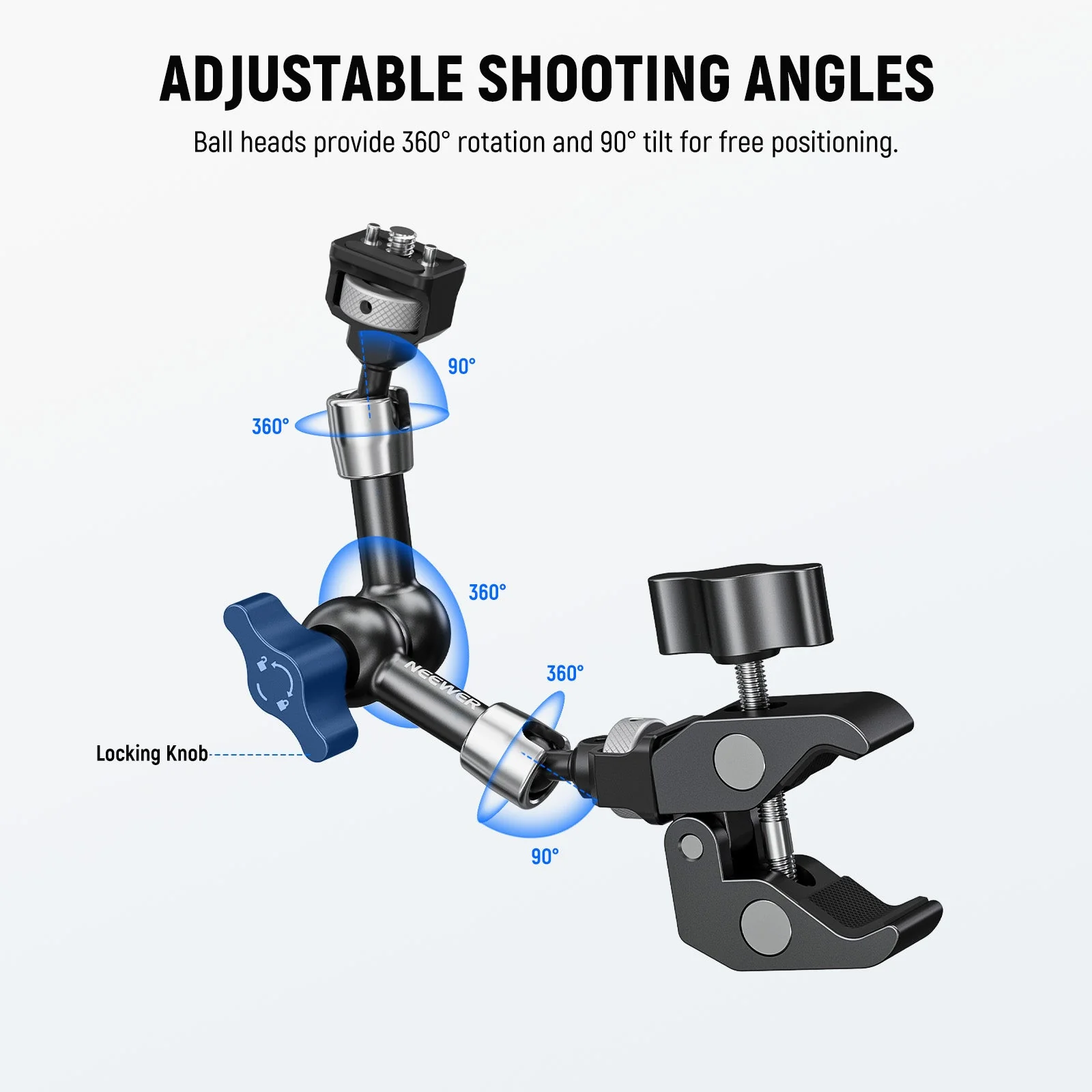 NEEWER ST07C/ST16C Magic Arm with Super Clamp - Image 3