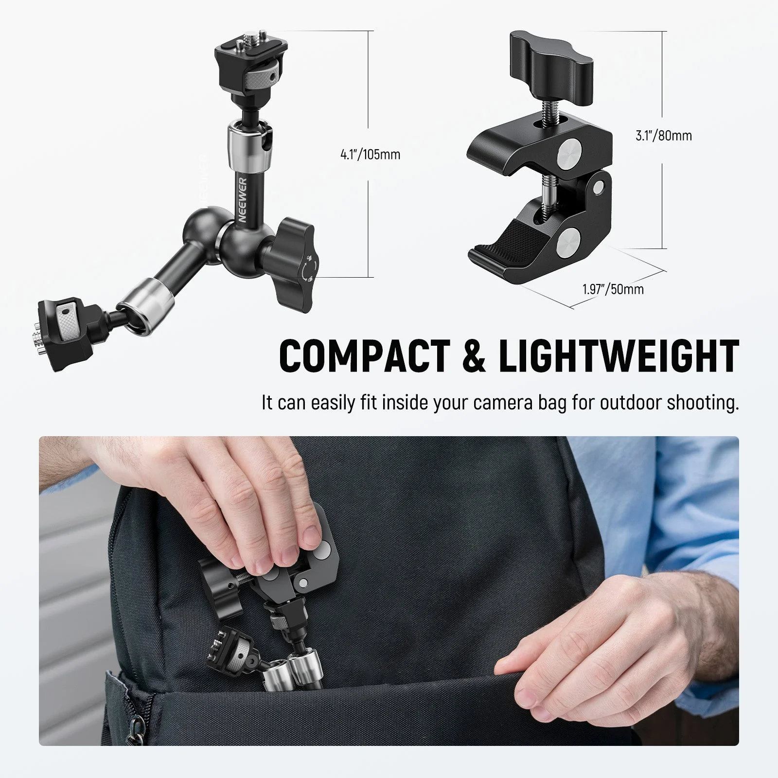 NEEWER ST07C/ST16C Magic Arm with Super Clamp - Image 5