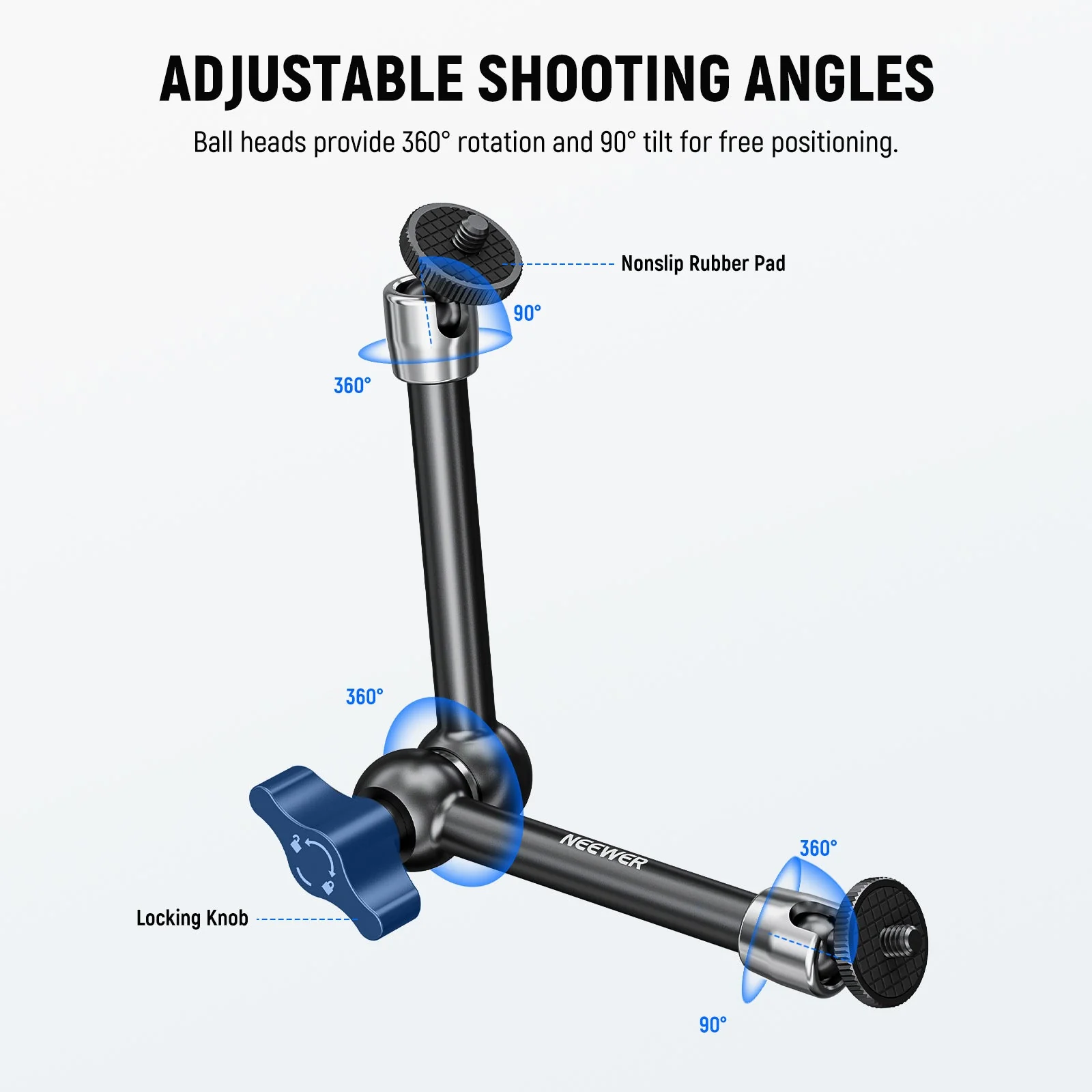 NEEWER ST08 9.8"/25cm Aluminum Alloy Magic Arm - Image 3