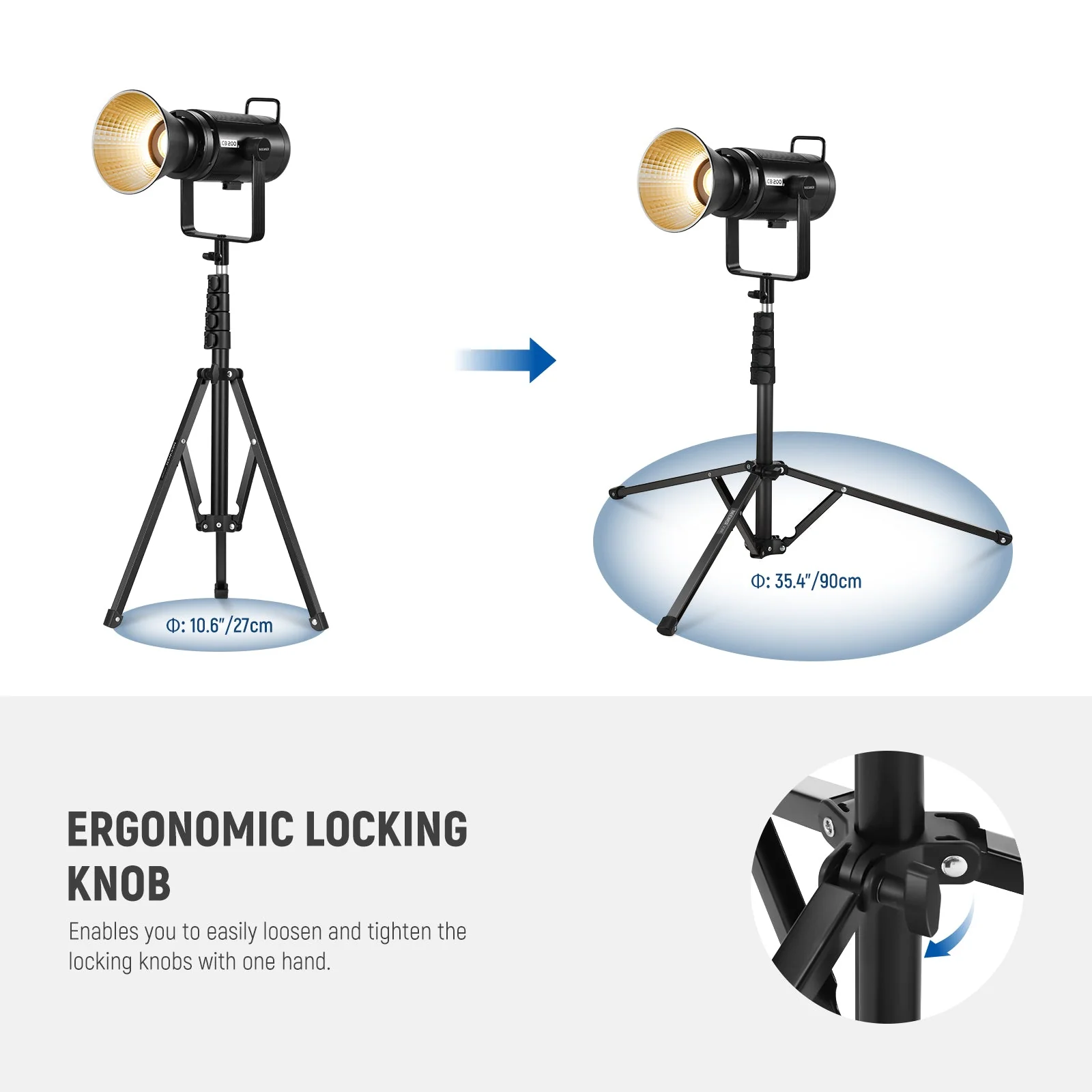 NEEWER ST180R 71"/180cm Portable Light Stand - Image 4