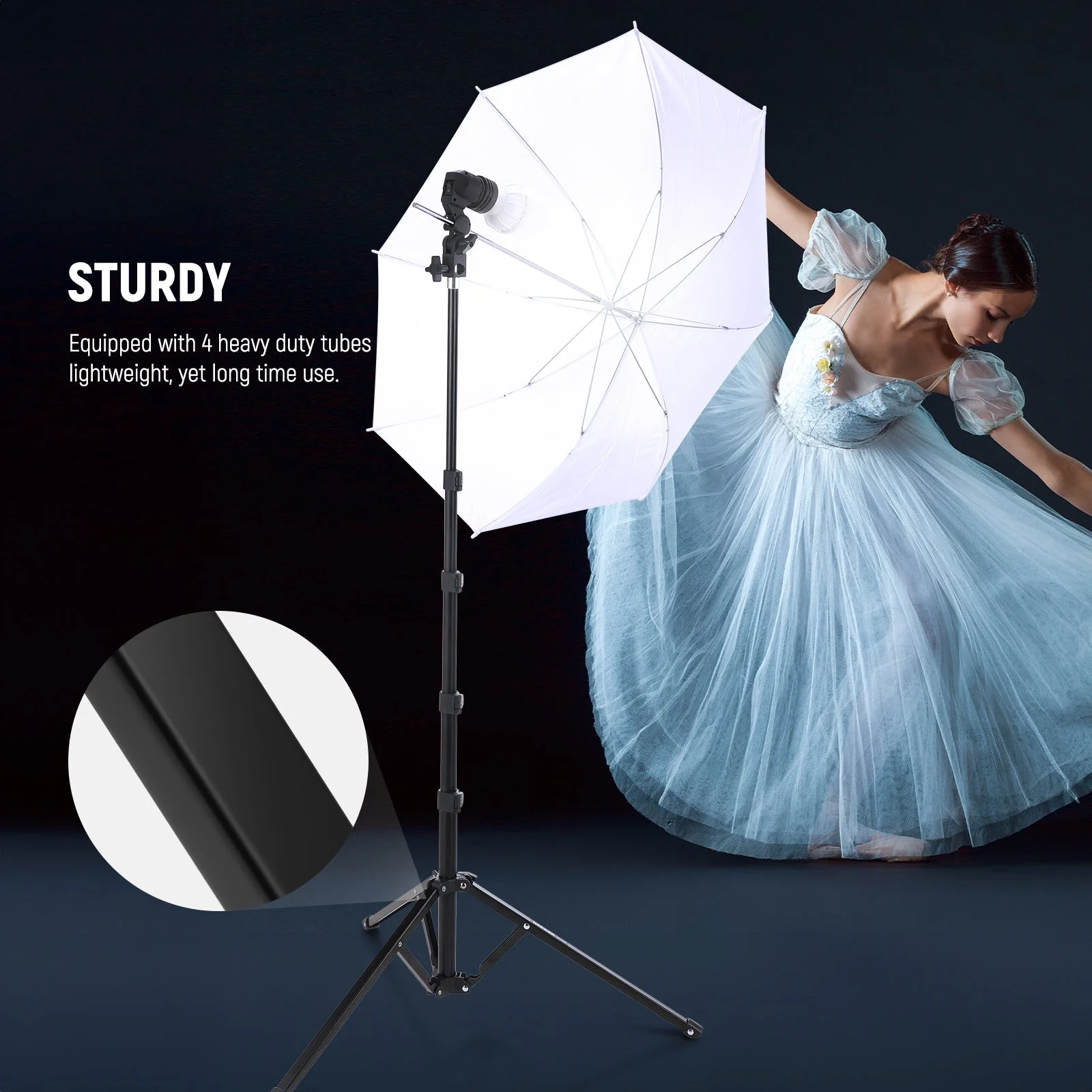NEEWER ST180R 71"/180cm Portable Light Stand - Image 5
