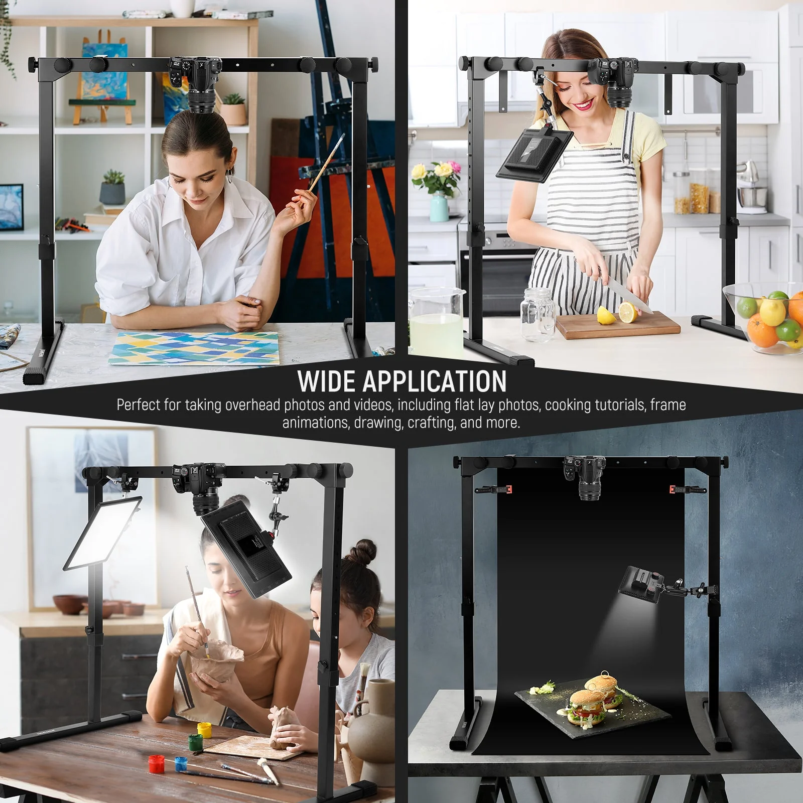 NEEWER ST200 Overhead Camera Stand with Arca Type QR Plate - Image 5