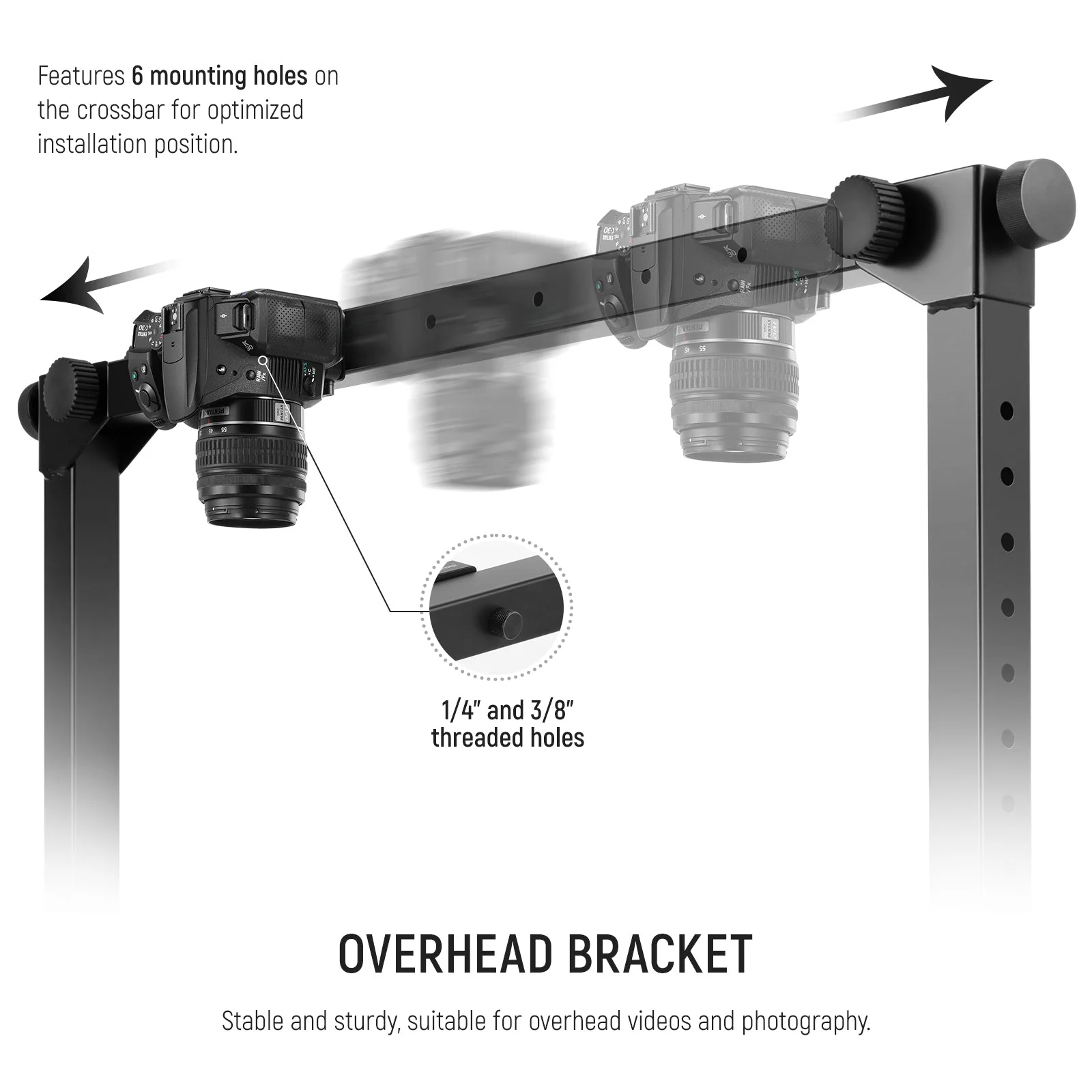 NEEWER ST200 Overhead Camera Stand with Arca Type QR Plate - Image 6
