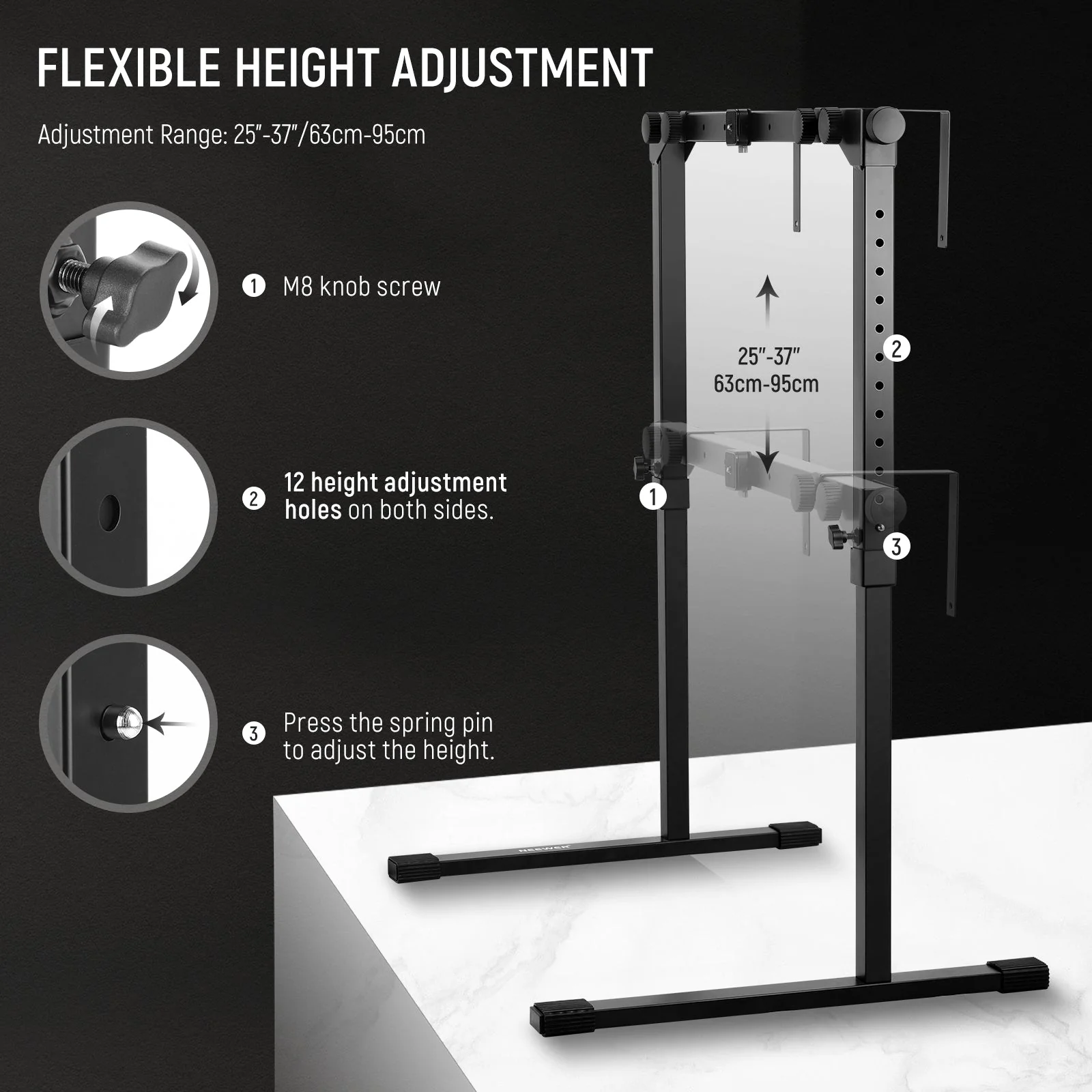 NEEWER ST200 Overhead Camera Stand with Arca Type QR Plate - Image 8
