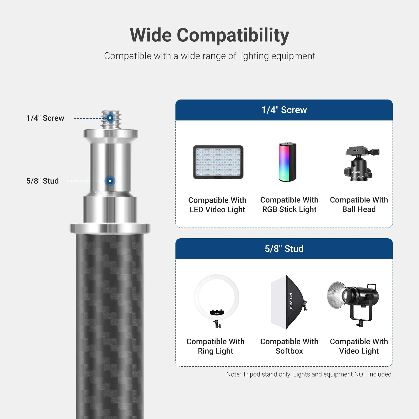 NEEWER ST260C 260cm Carbon Fiber Light Stand - Image 3