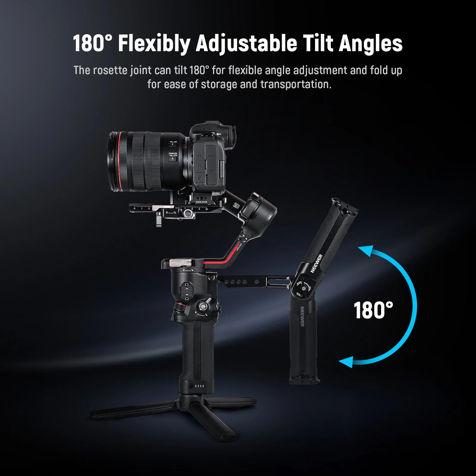 NEEWER ST49 Gimbal Sling Handle Grip with NATO Rails For DJI - Image 5