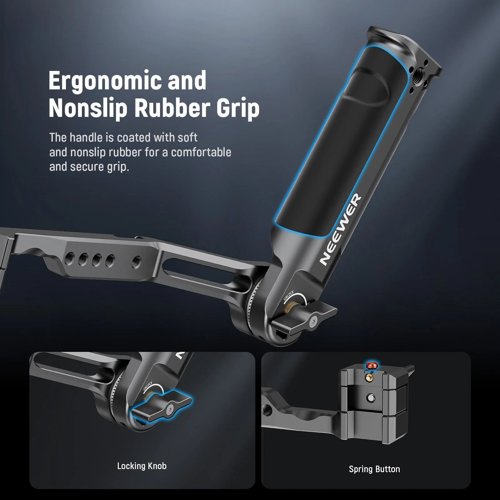 NEEWER ST49 Gimbal Sling Handle Grip with NATO Rails For DJI - Image 6
