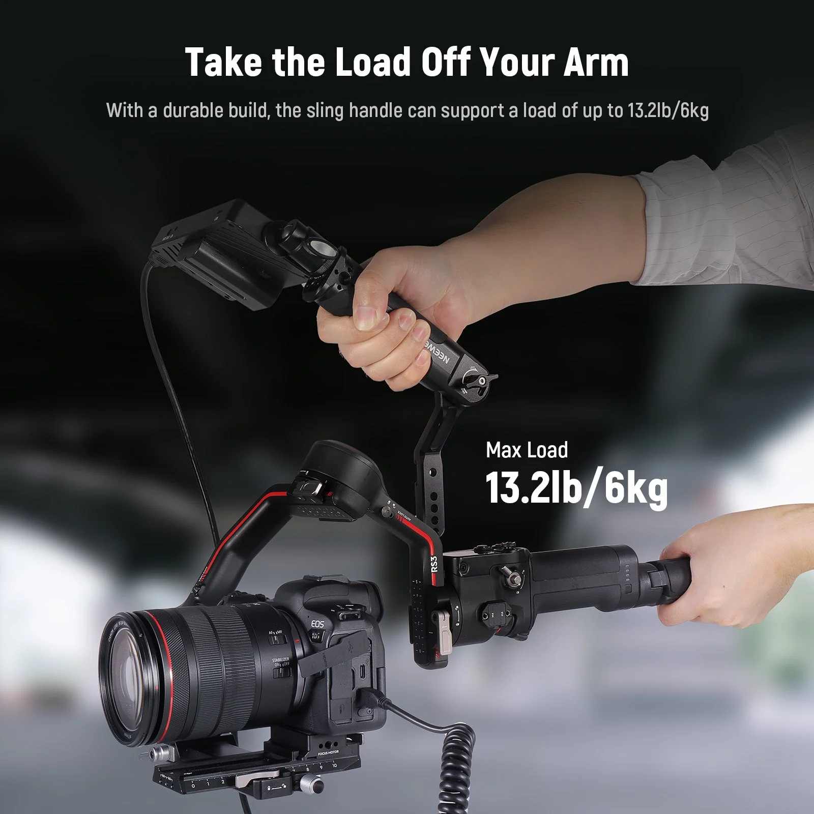 NEEWER ST49 Gimbal Sling Handle Grip with NATO Rails For DJI - Image 7