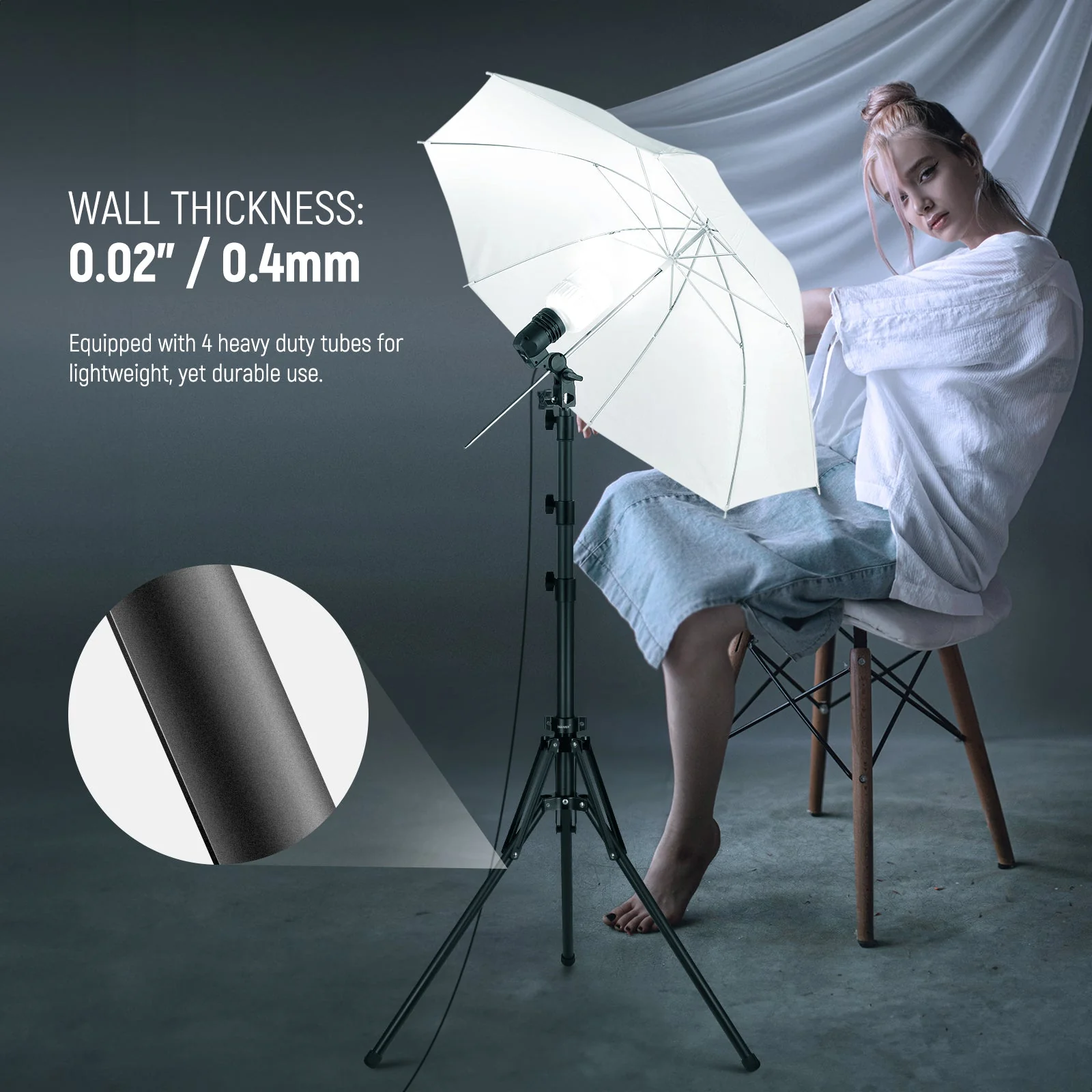 NEEWER ST70R All Metal Foldable Light Stand - Image 5