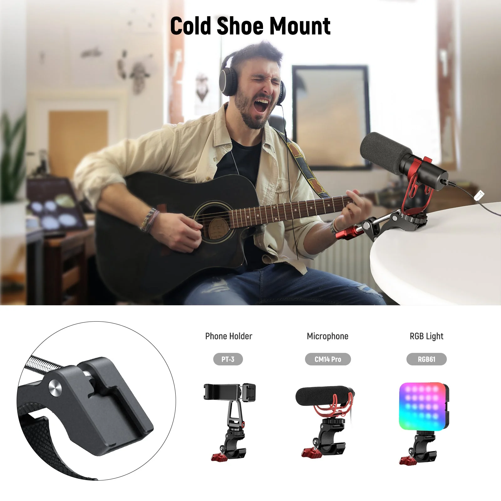 NEEWER ST81 Super Clamp with Cold Shoe - Image 3