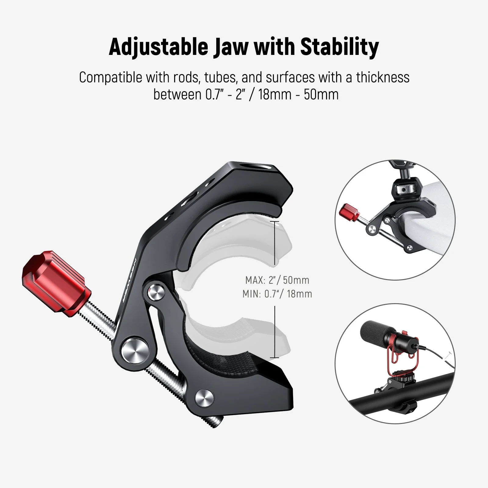 NEEWER ST81 Super Clamp with Cold Shoe - Image 4