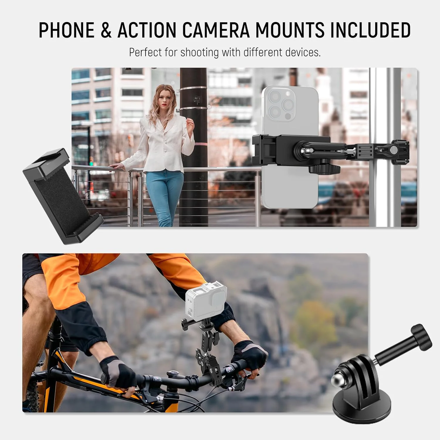 NEEWER ST83 Super Clamp with 3" Dual Ballhead Magic Arm - Image 7