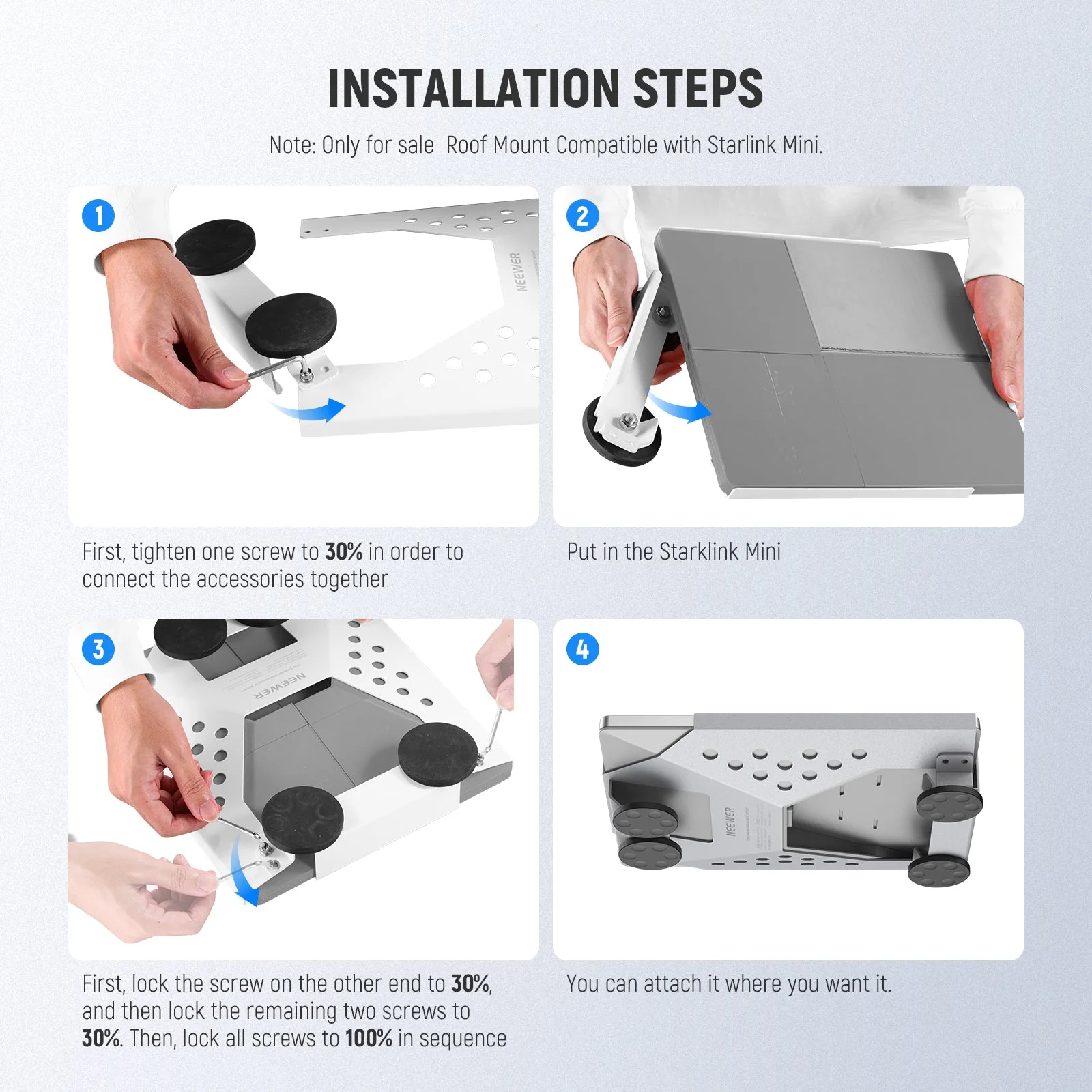 NEEWER ST90 Roof Mount Compatible with Starlink Mini - Image 6