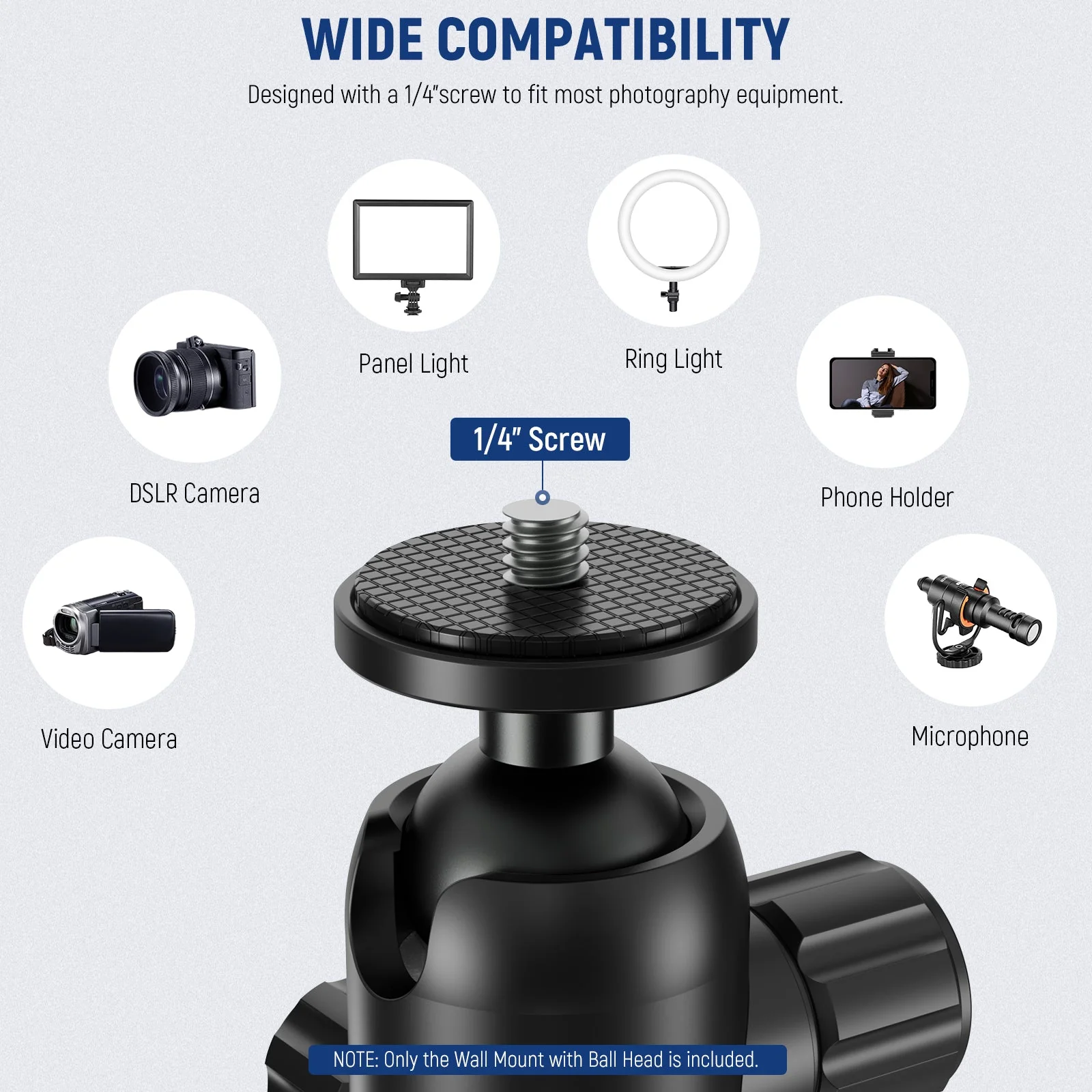 NEEWER STWM 2.7"/7cm Wall Mounting Bracket - Image 3