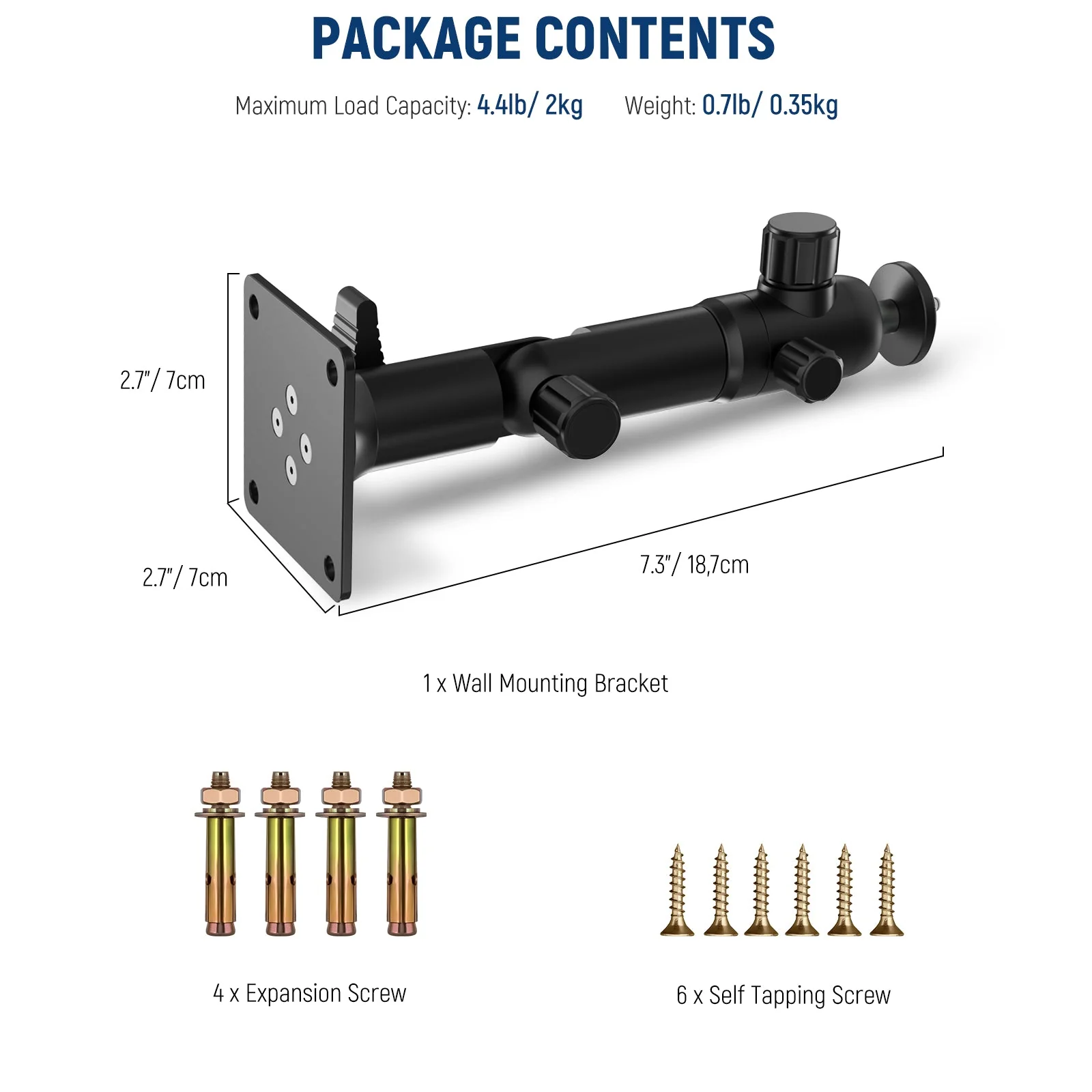 NEEWER STWM 2.7"/7cm Wall Mounting Bracket - Image 7