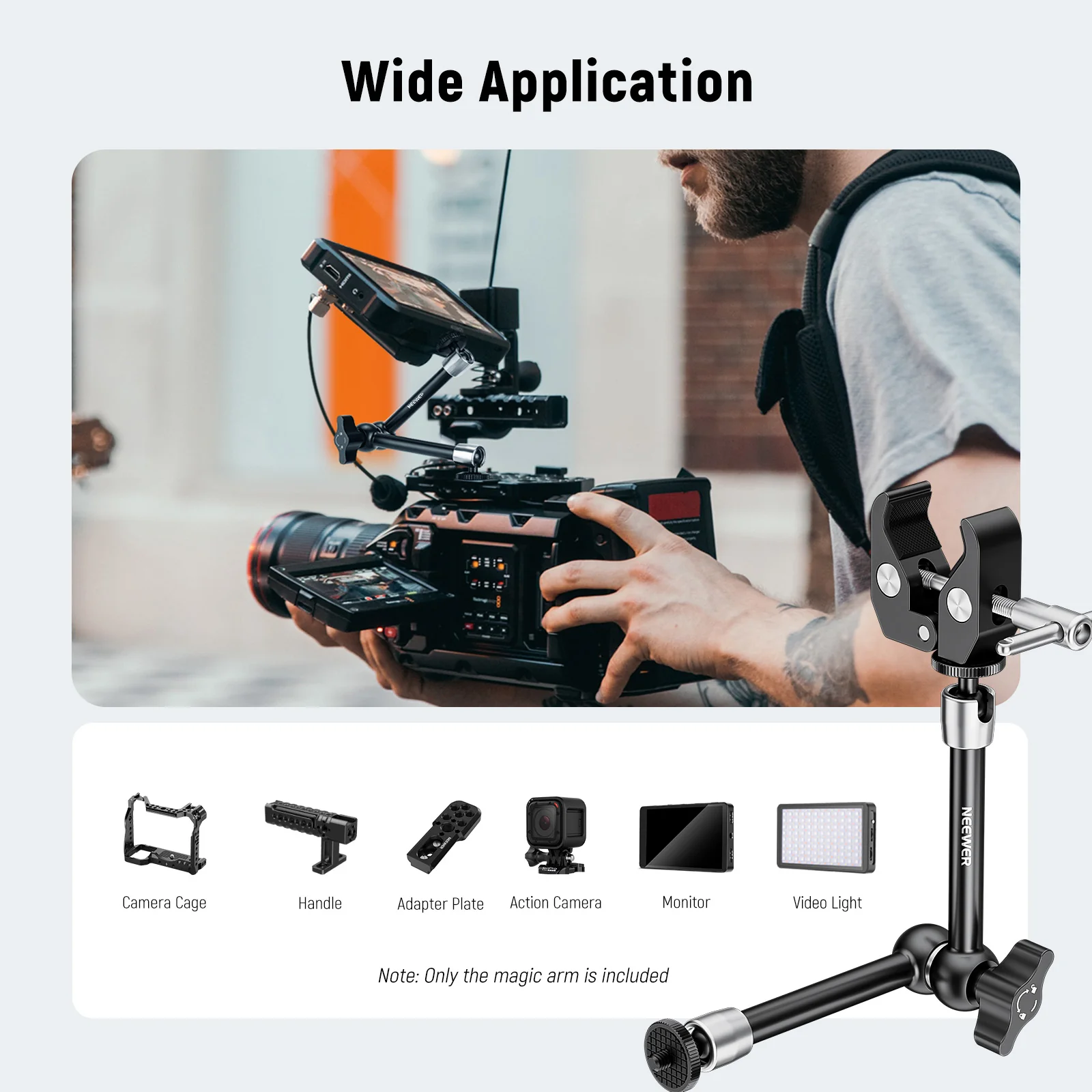 NEEWER ST15C/ST25C Super Clamp & Magic Arm Kit - Image 12