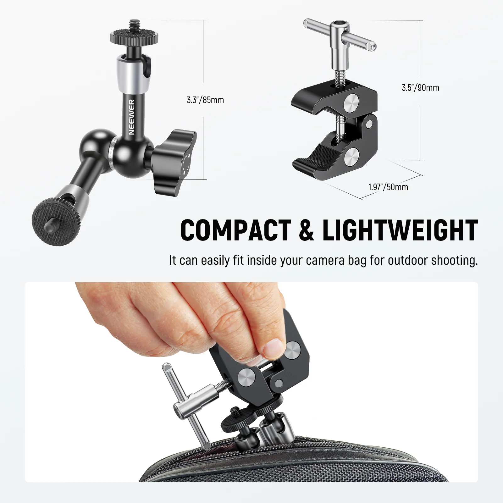 NEEWER ST15C/ST25C Super Clamp & Magic Arm Kit - Image 4