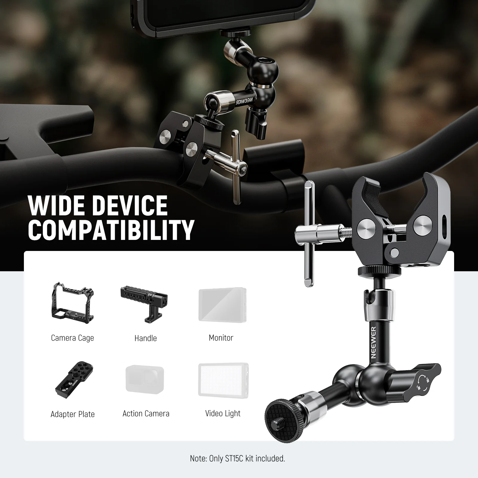 NEEWER ST15C/ST25C Super Clamp & Magic Arm Kit - Image 5