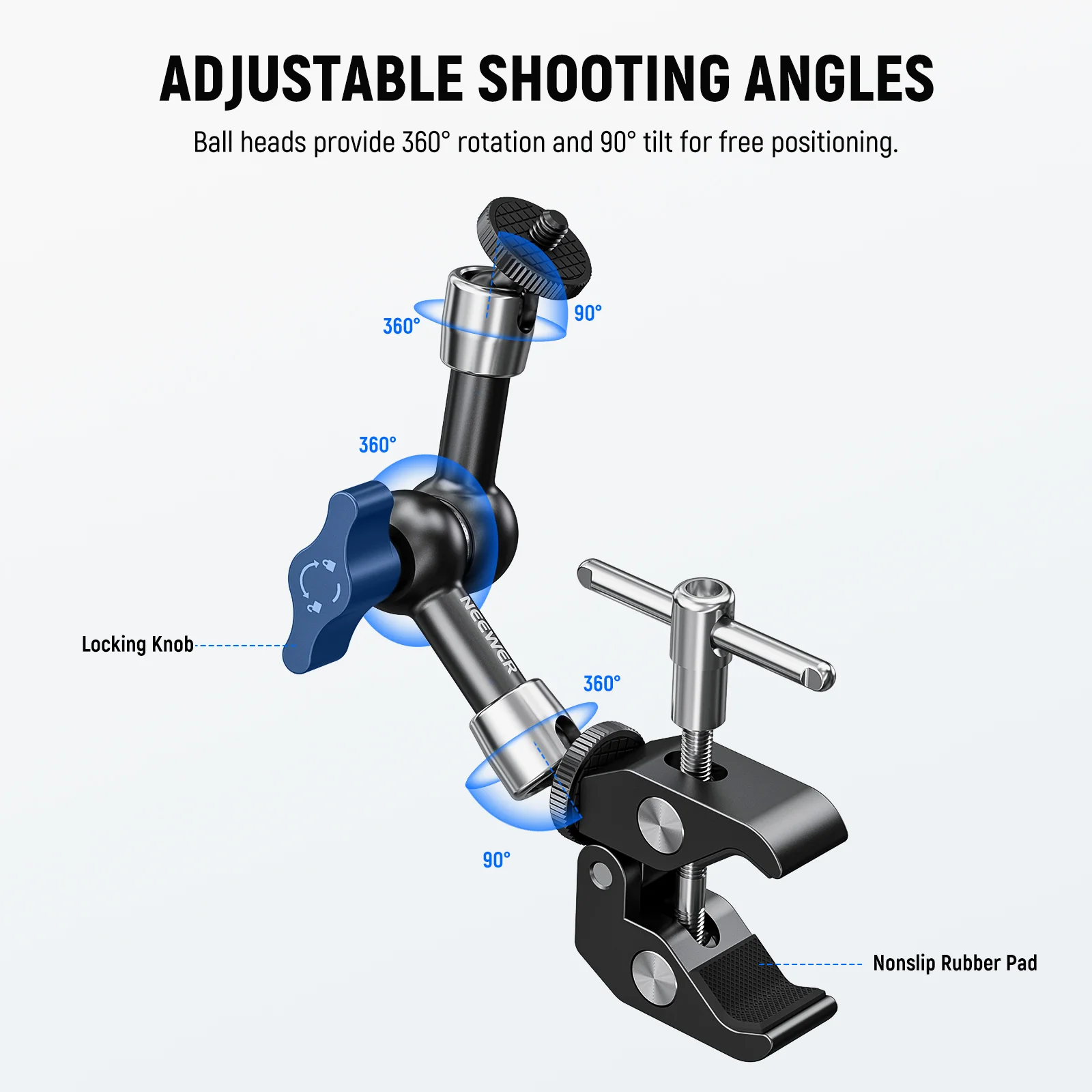 NEEWER ST15C/ST25C Super Clamp & Magic Arm Kit - Image 6