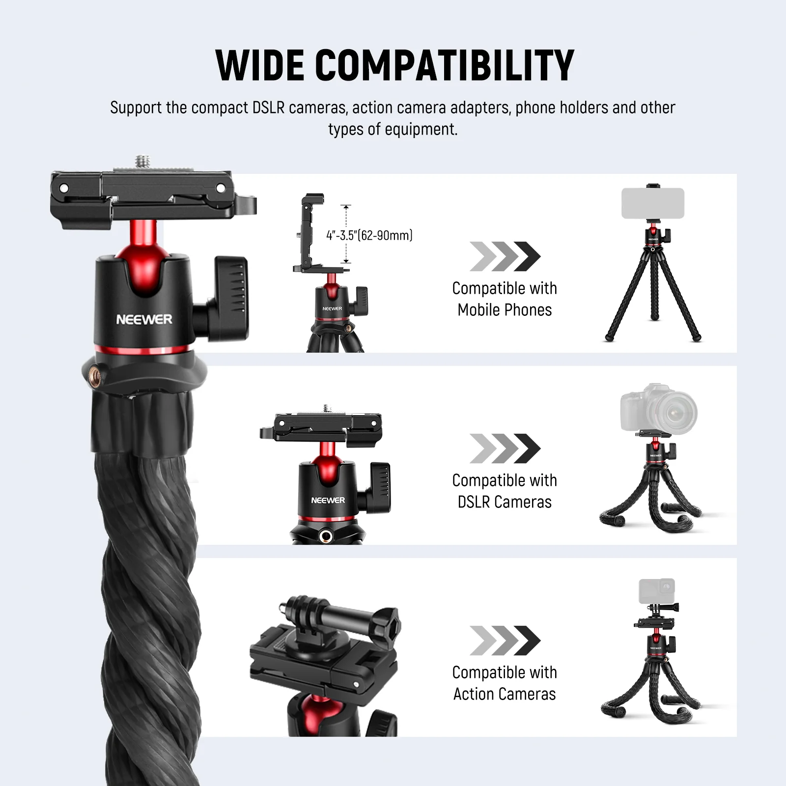 NEEWER T30 Flexible Tripod Kit - Image 4