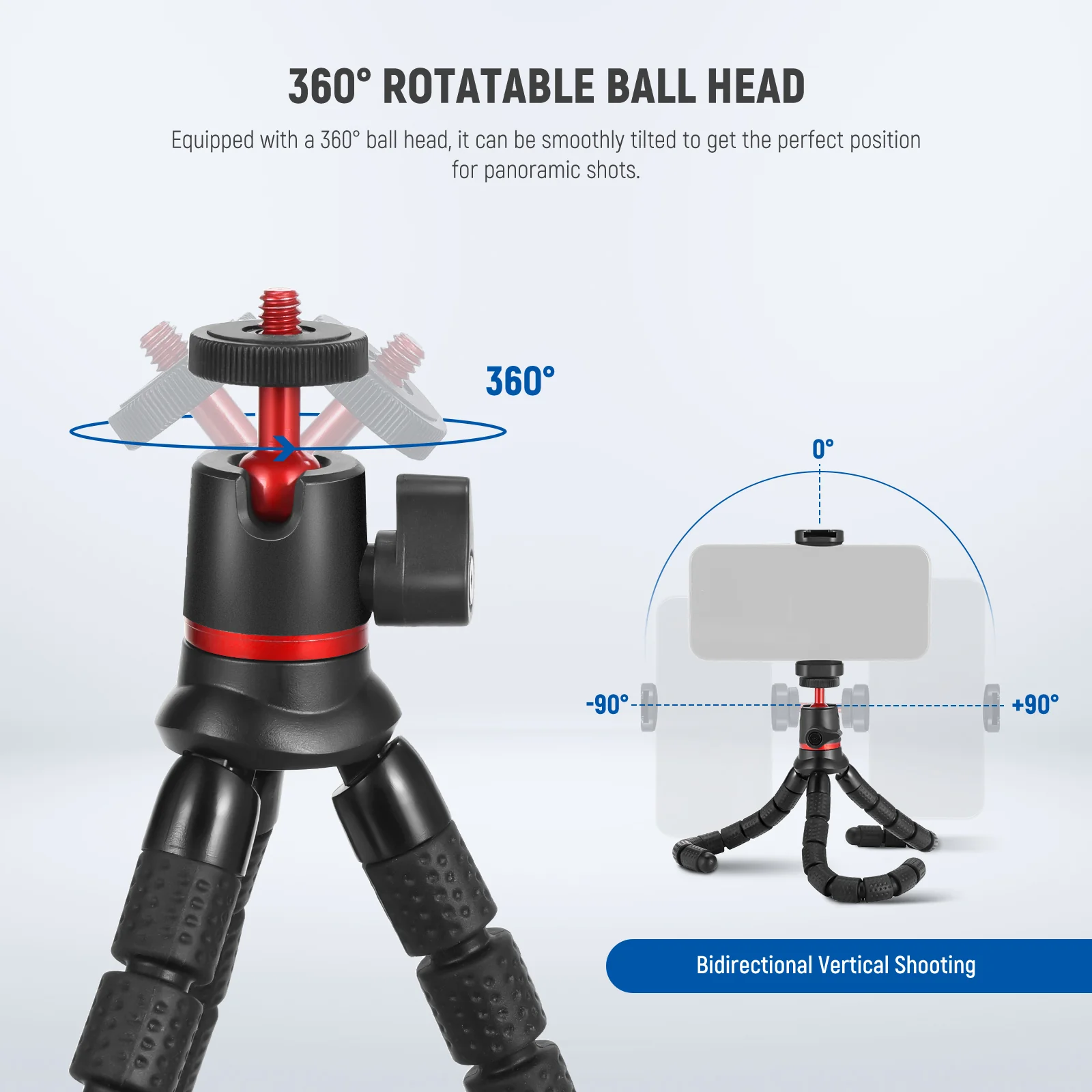 NEEWER T72 Mini Flexible Phone Tripod with Remote - Image 7