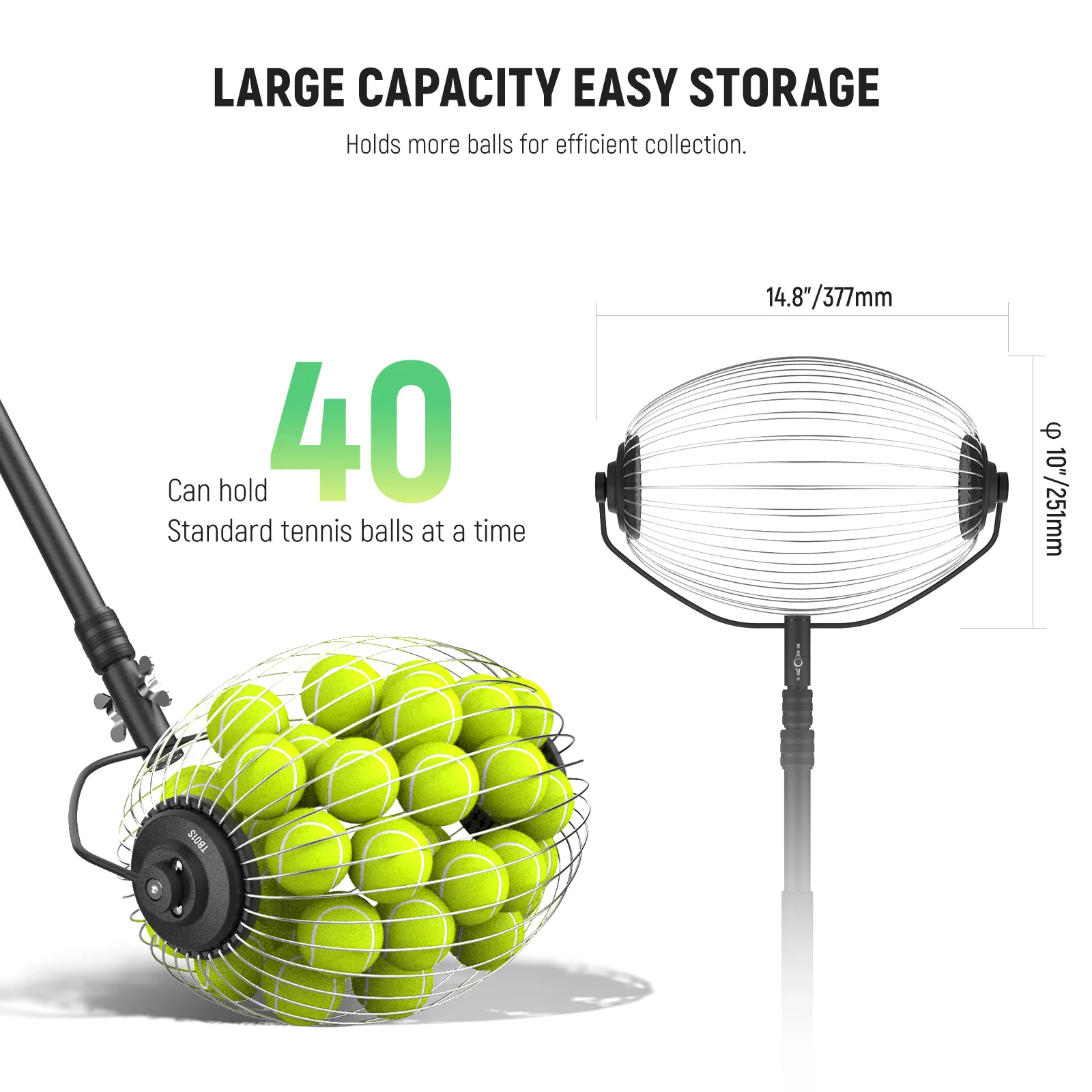 NEEWER TB01S Tennis Ball Collector Roller - Image 11