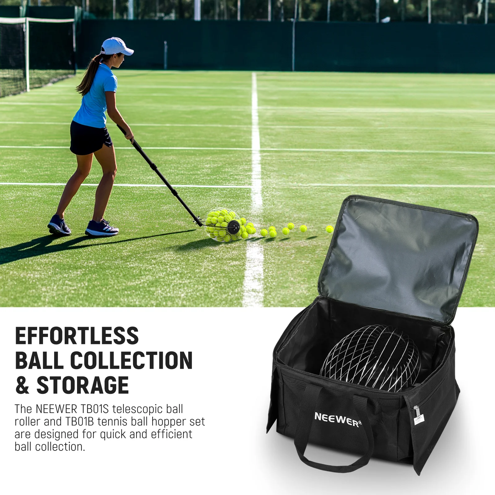 NEEWER TB01S Tennis Ball Collector Roller - Image 15