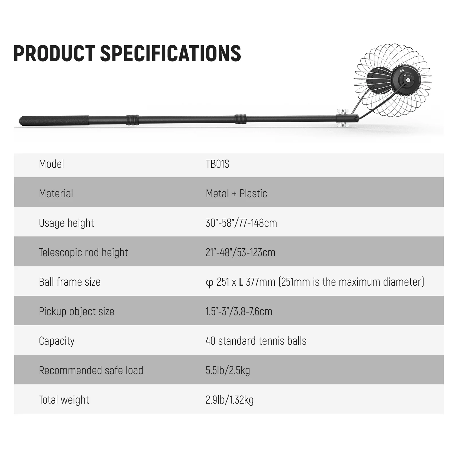 NEEWER TB01S Tennis Ball Collector Roller - Image 9