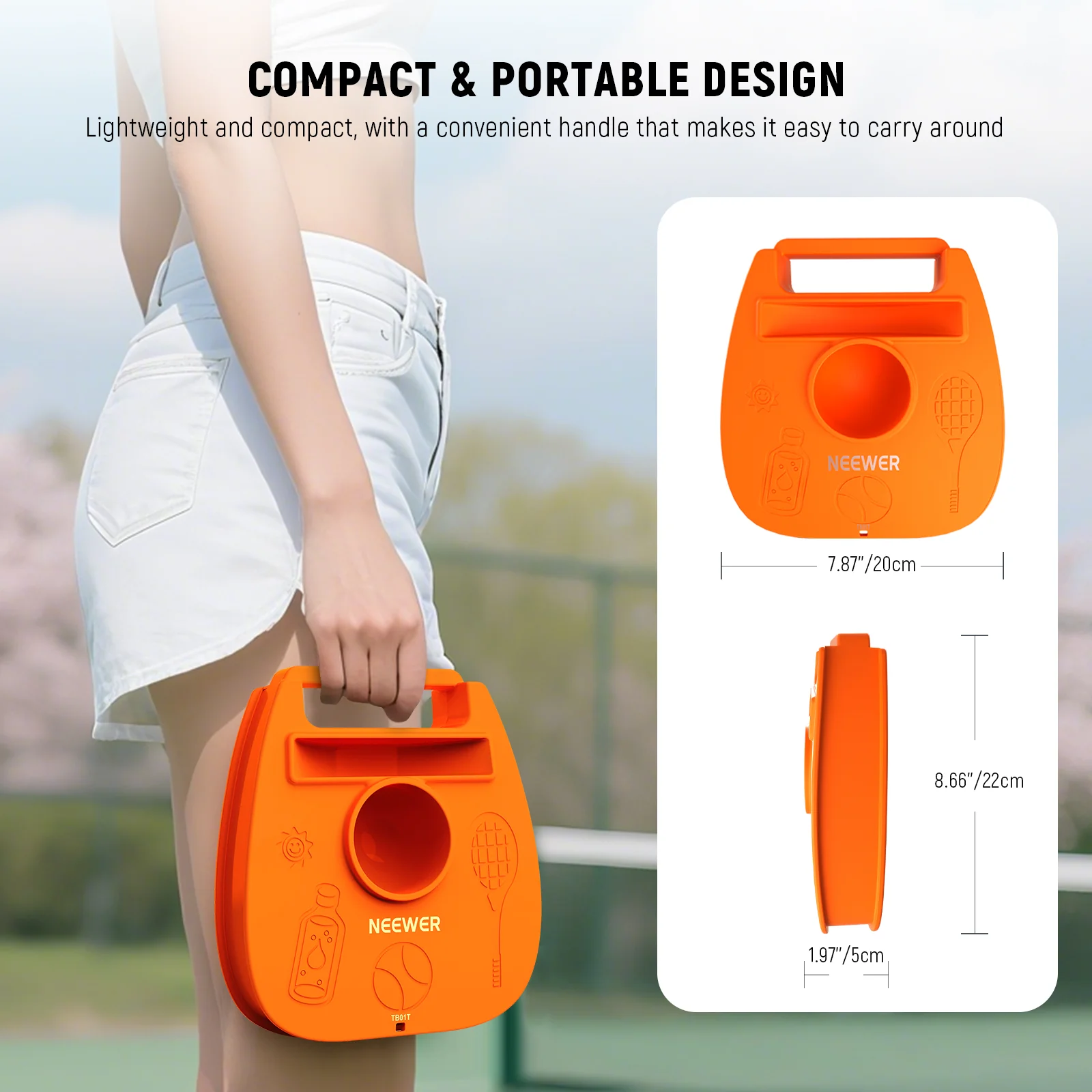 NEEWER TB01T Portable Solo Tennis Trainer Rebound Ball Set - Image 5