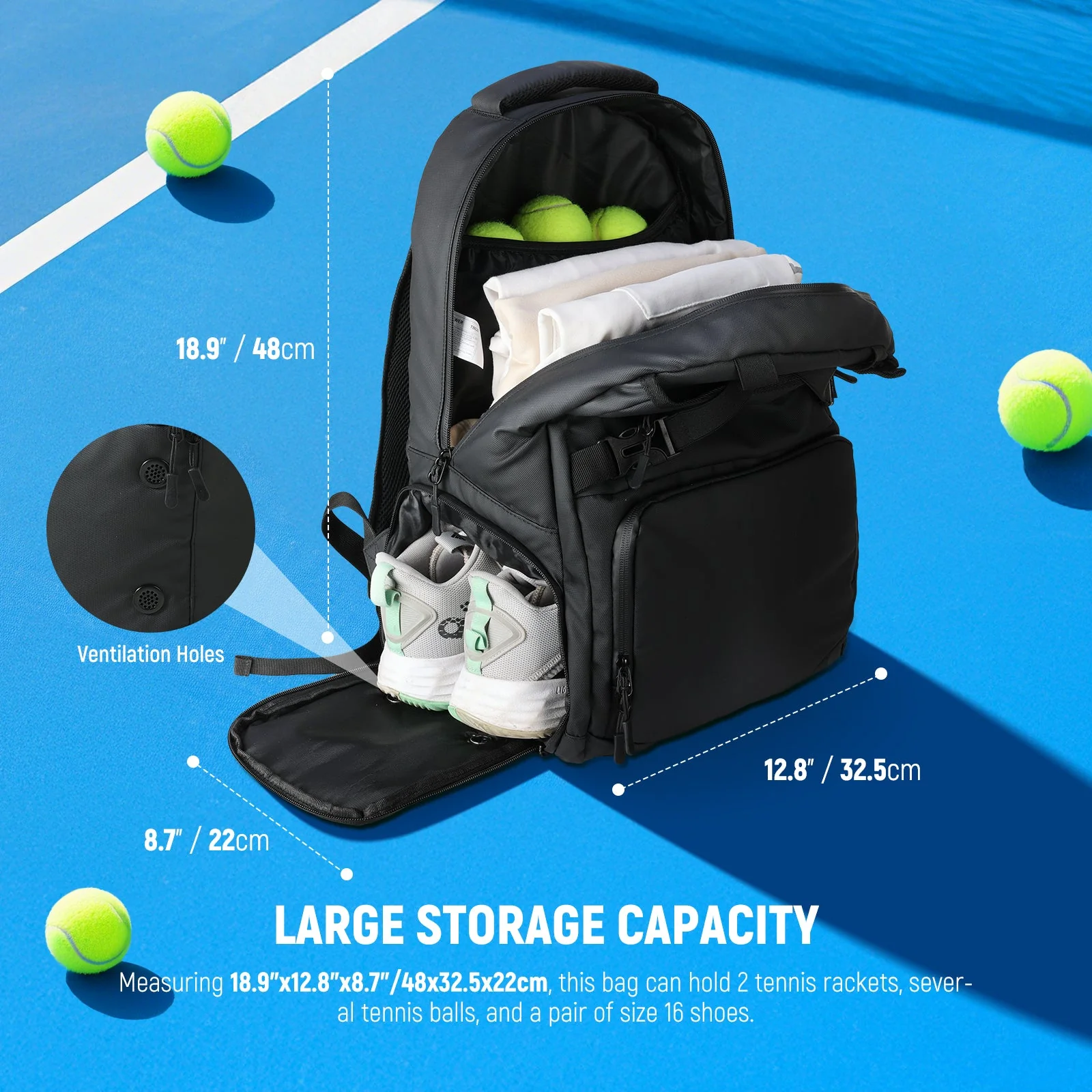 NEEWER TB02B Tennis Backpack - Image 3