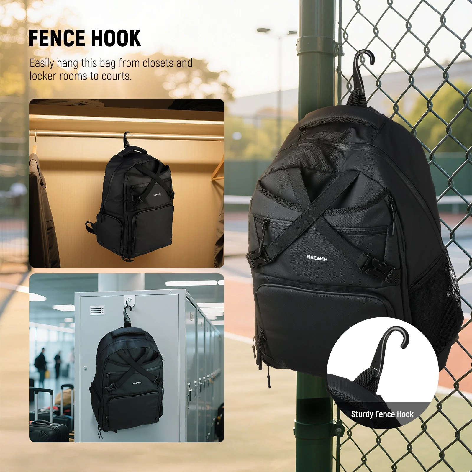 NEEWER TB02B Tennis Backpack - Image 5