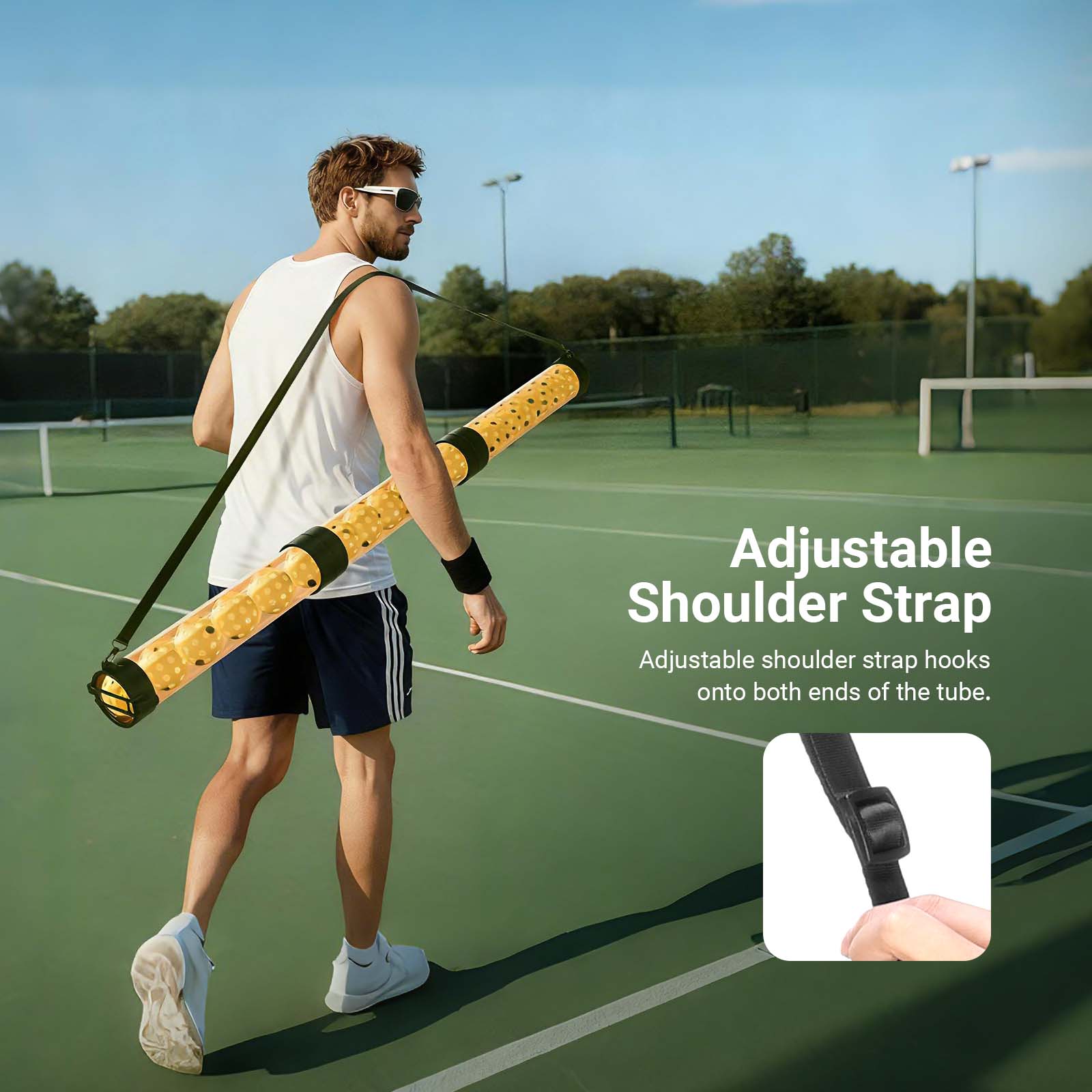 NEEWER TB02Z Ball Retriever Tube Hopper for Tennis Balls & Pickleballs - Image 5