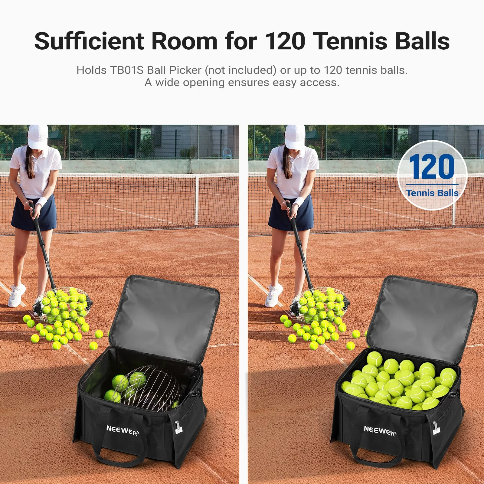 NEEWER TB03B Tennis Ball Collector Carry Bag - Image 2