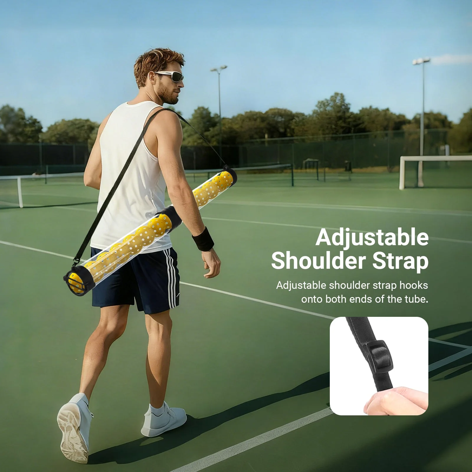 NEEWER TB03Z Ball Retriever Tube Hopper for Tennis Balls & Pickleballs - Image 5