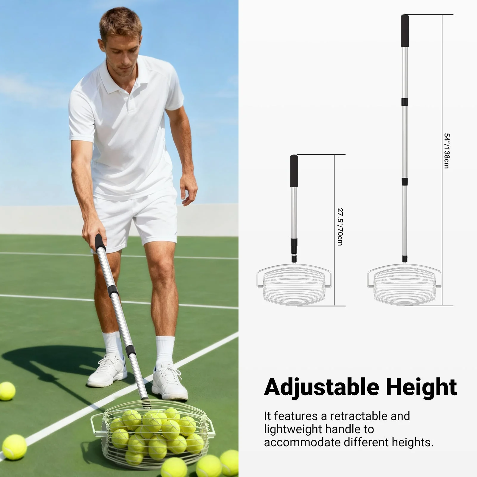 NEEWER TB04S Tennis Ball Pickleball Collector Roller - Image 3