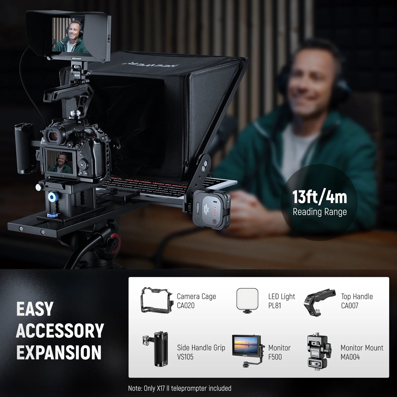 NEEWER X17 II 17" Assembly Free Teleprompter - Image 4