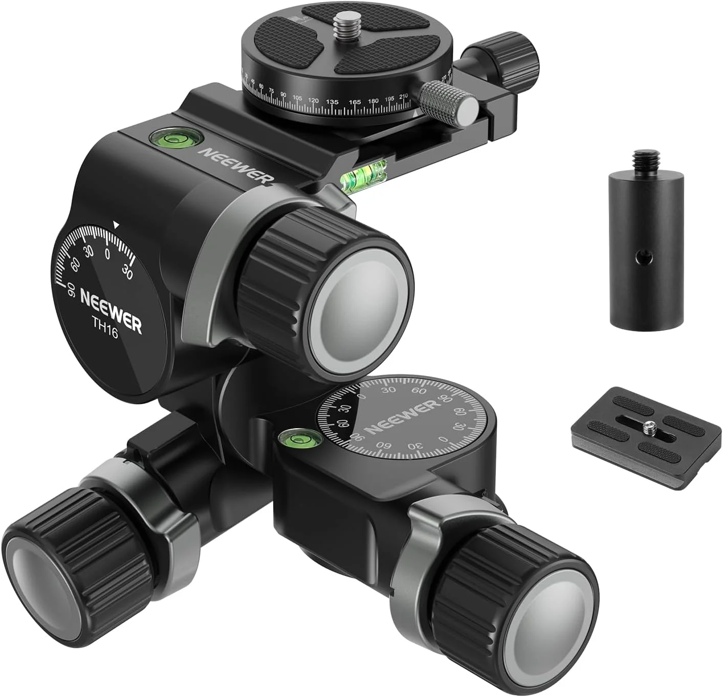 NEEWER TH15/TH16 3-Way Geared Tripod Head - Image 11