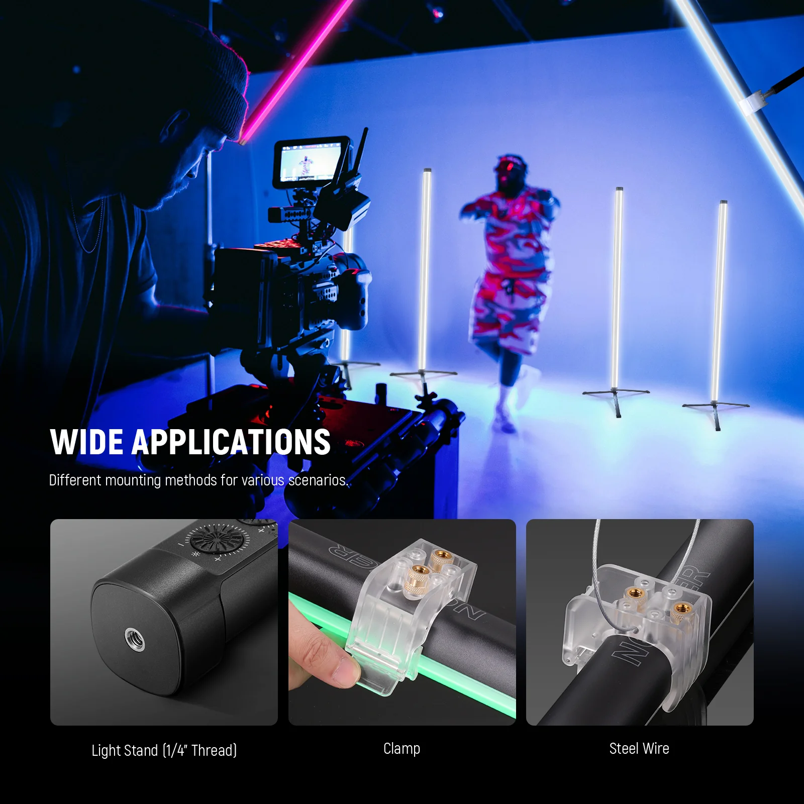 NEEWER TL120C 42W RGB Tube Light with APP/2.4G/DMX Control - Image 7