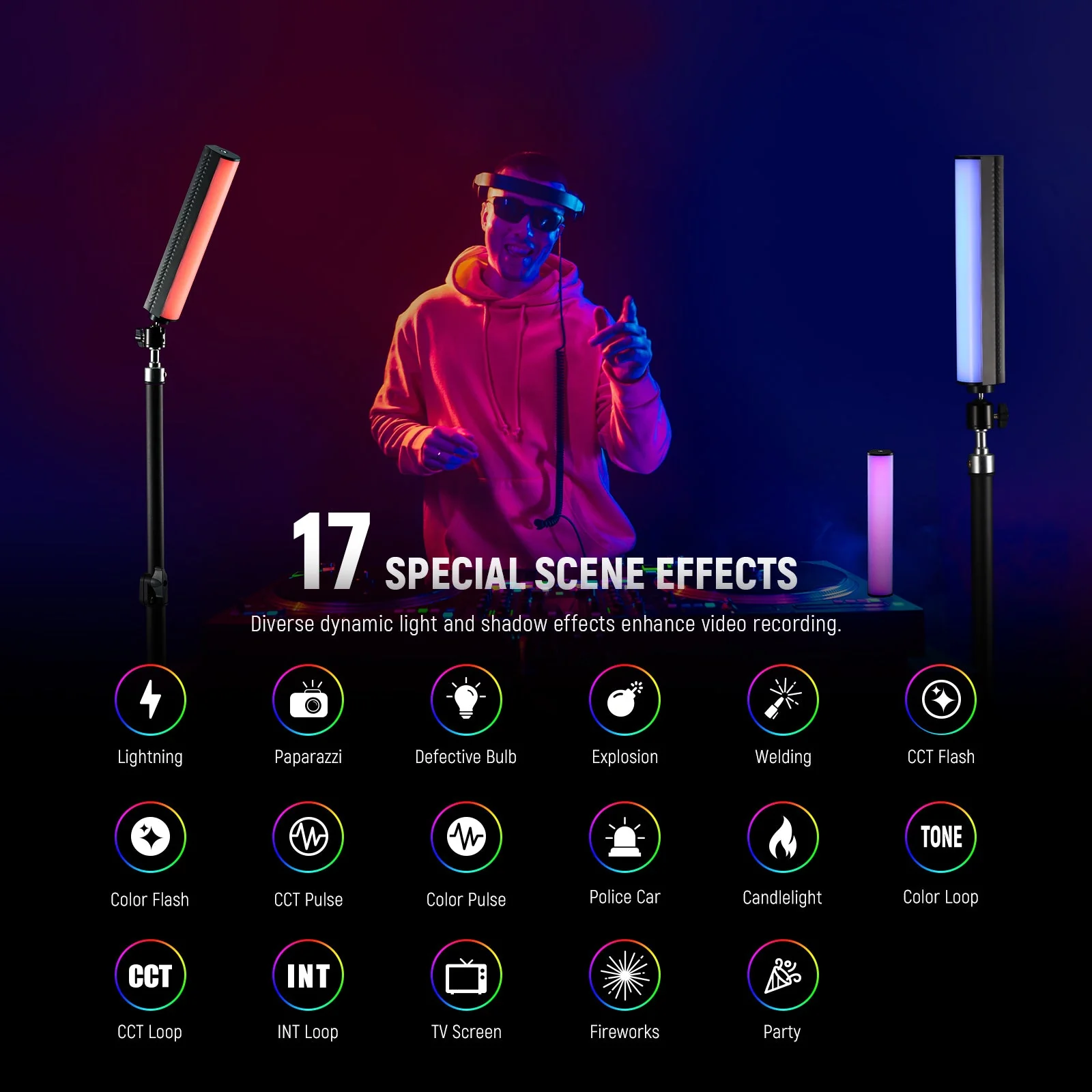 NEEWER TL20C 10W RGB Magnetic Handheld Light Stick - Image 4