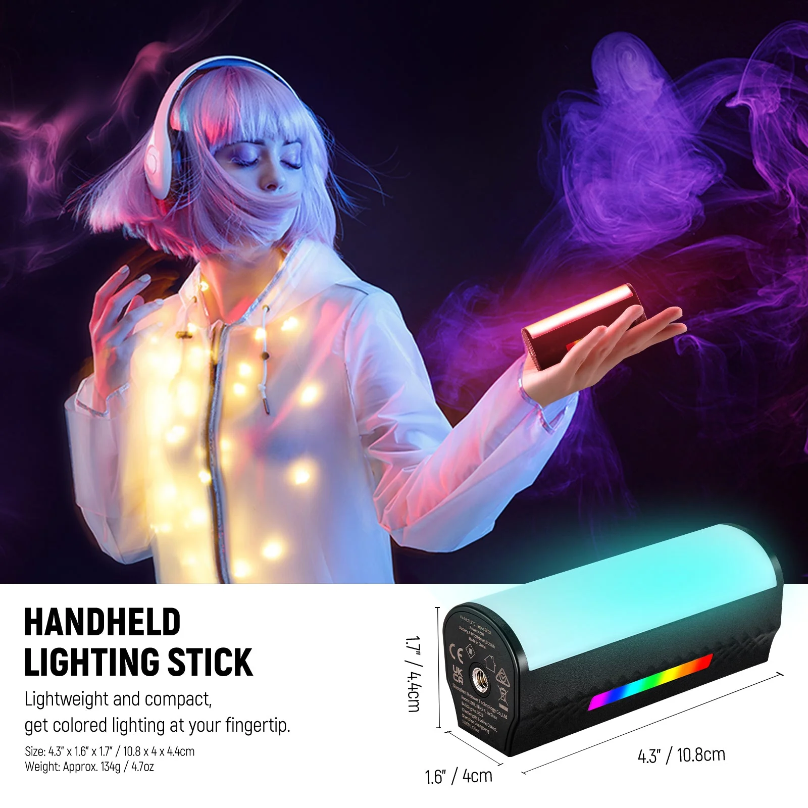 NEEWER TL97C RGB Magnetic Handheld Light Stick - Image 3