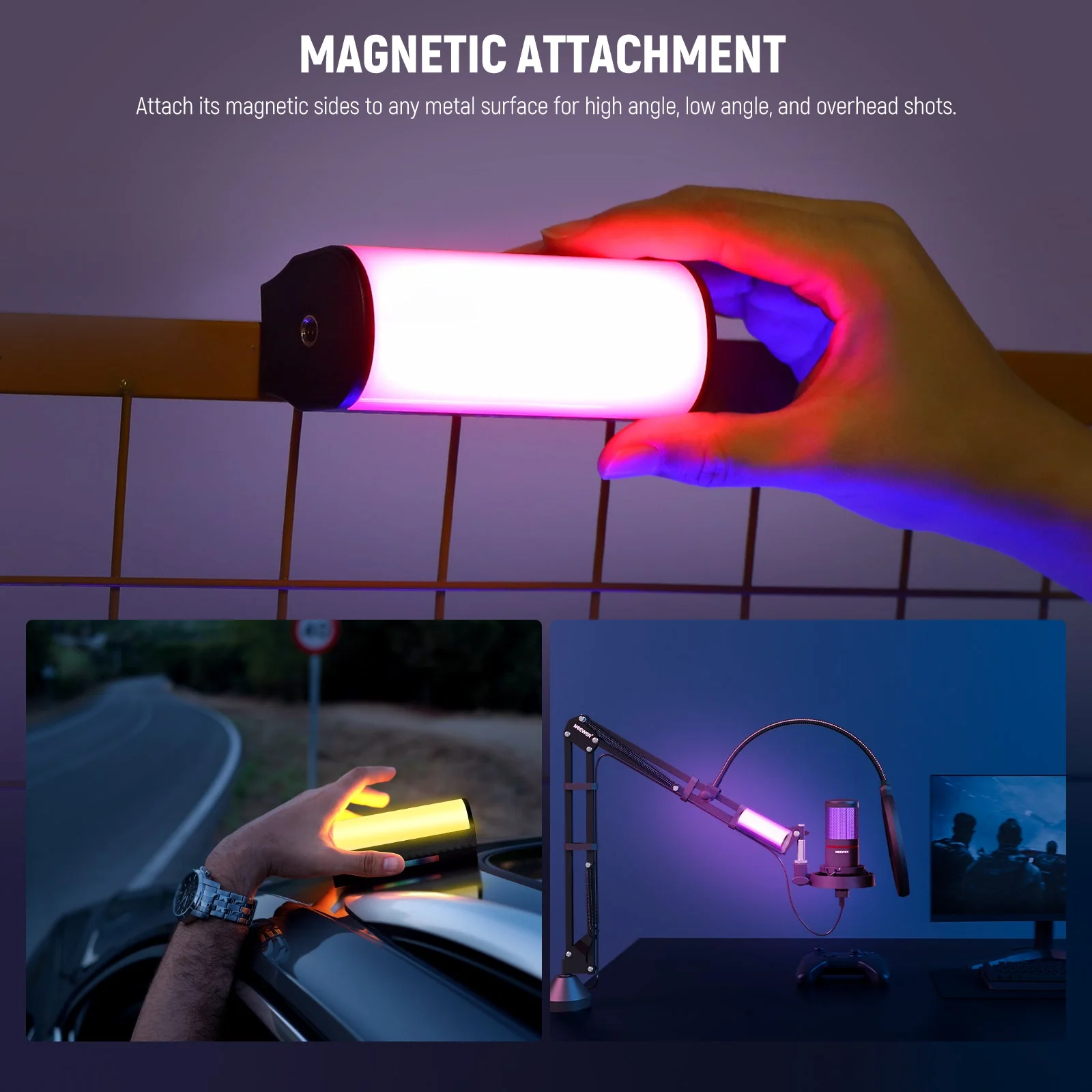 NEEWER TL97C RGB Magnetic Handheld Light Stick - Image 4