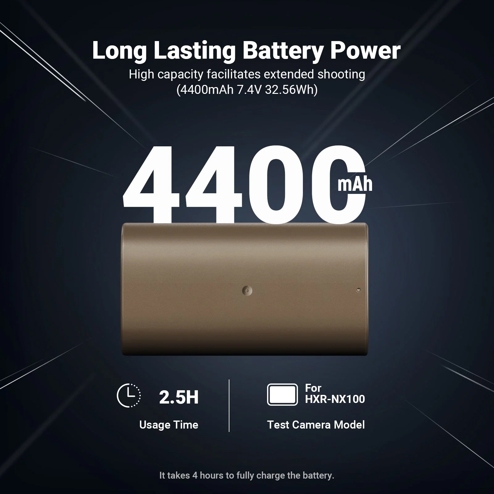 NEEWER TNP-F750 2 Pack 4400mAh Replacement Batteries for NP-F750 - Image 3