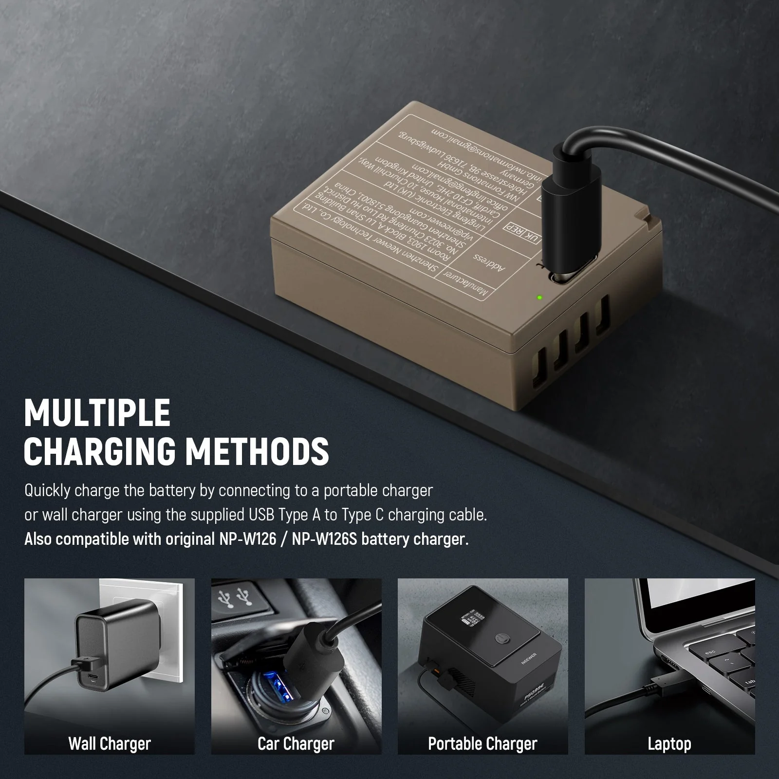 NEEWER TNP-W126 NP-W126S 1050mAh Power Battery For Fujifilm - Image 4