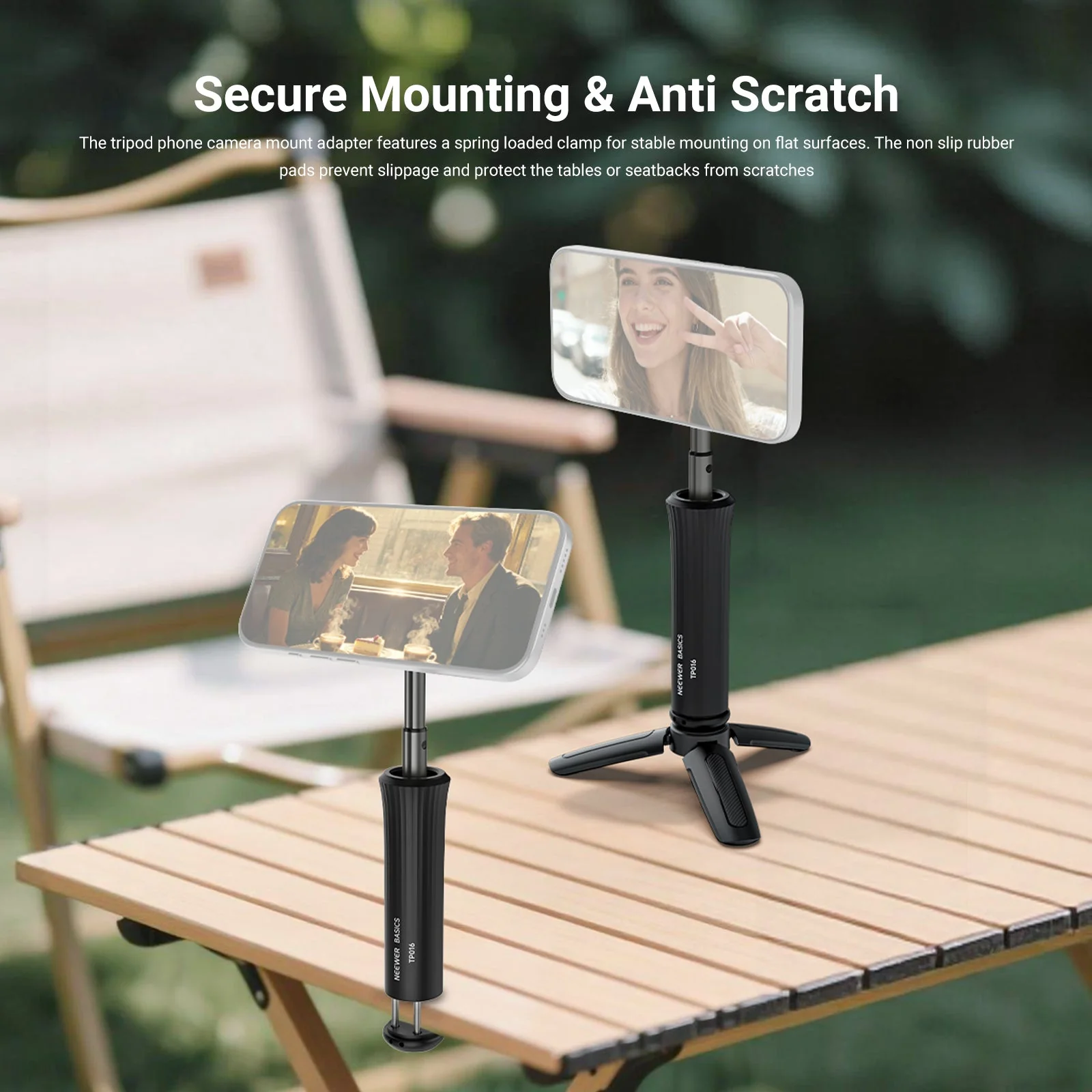 NEEWER TP016 Magnetic Airplane Phone Holder with Mini Tripod - Image 2