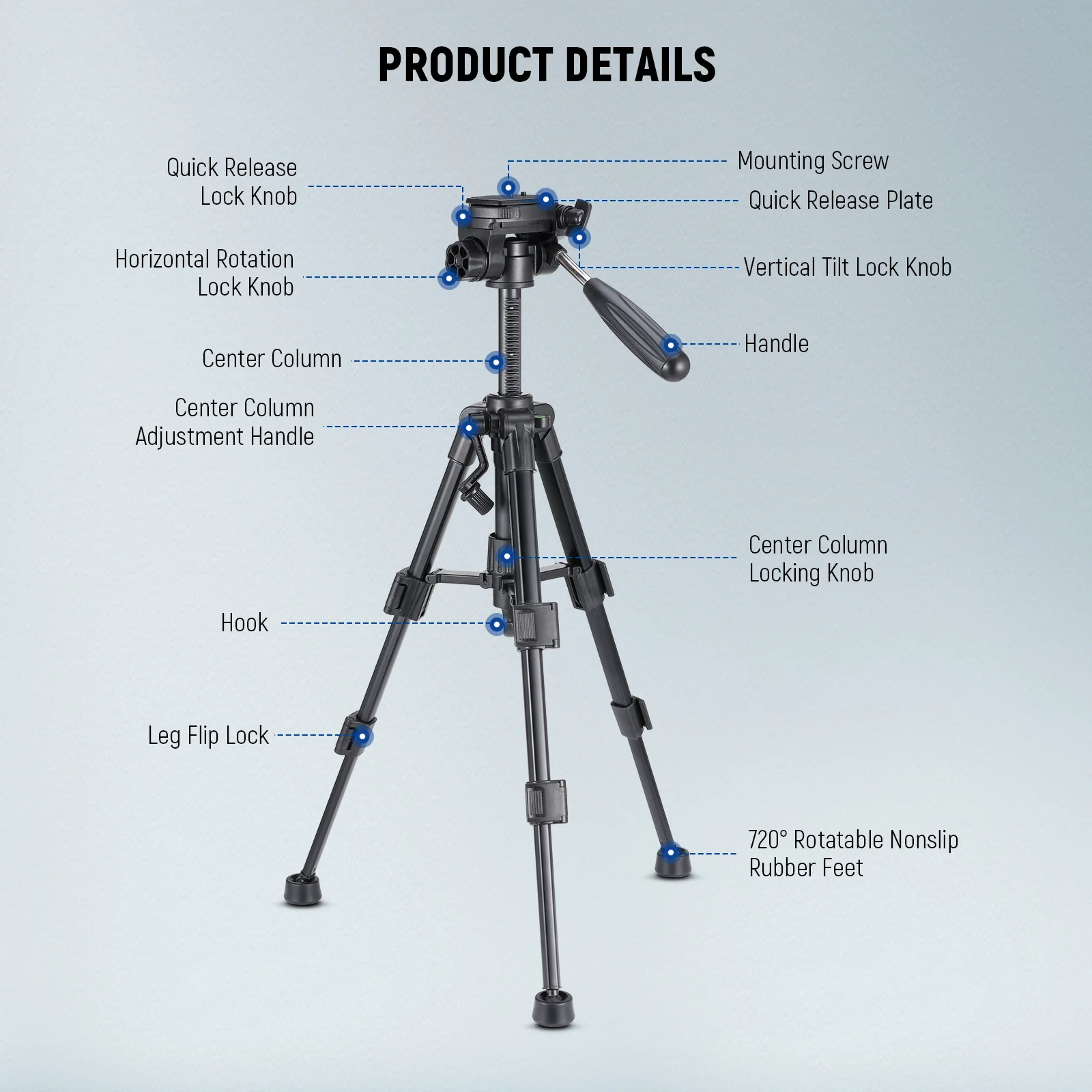 NEEWER BASICS TP02 Mini Desk Tripod - Image 16