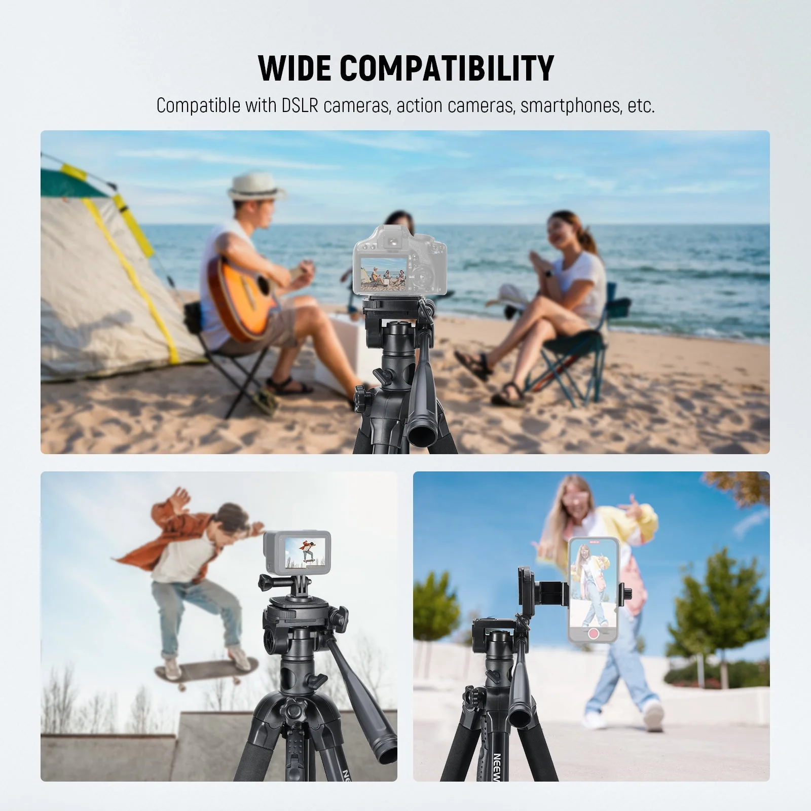 NEEWER BASICS TP05 74.4" Aluminum Alloy Tripod Monopod - Image 9