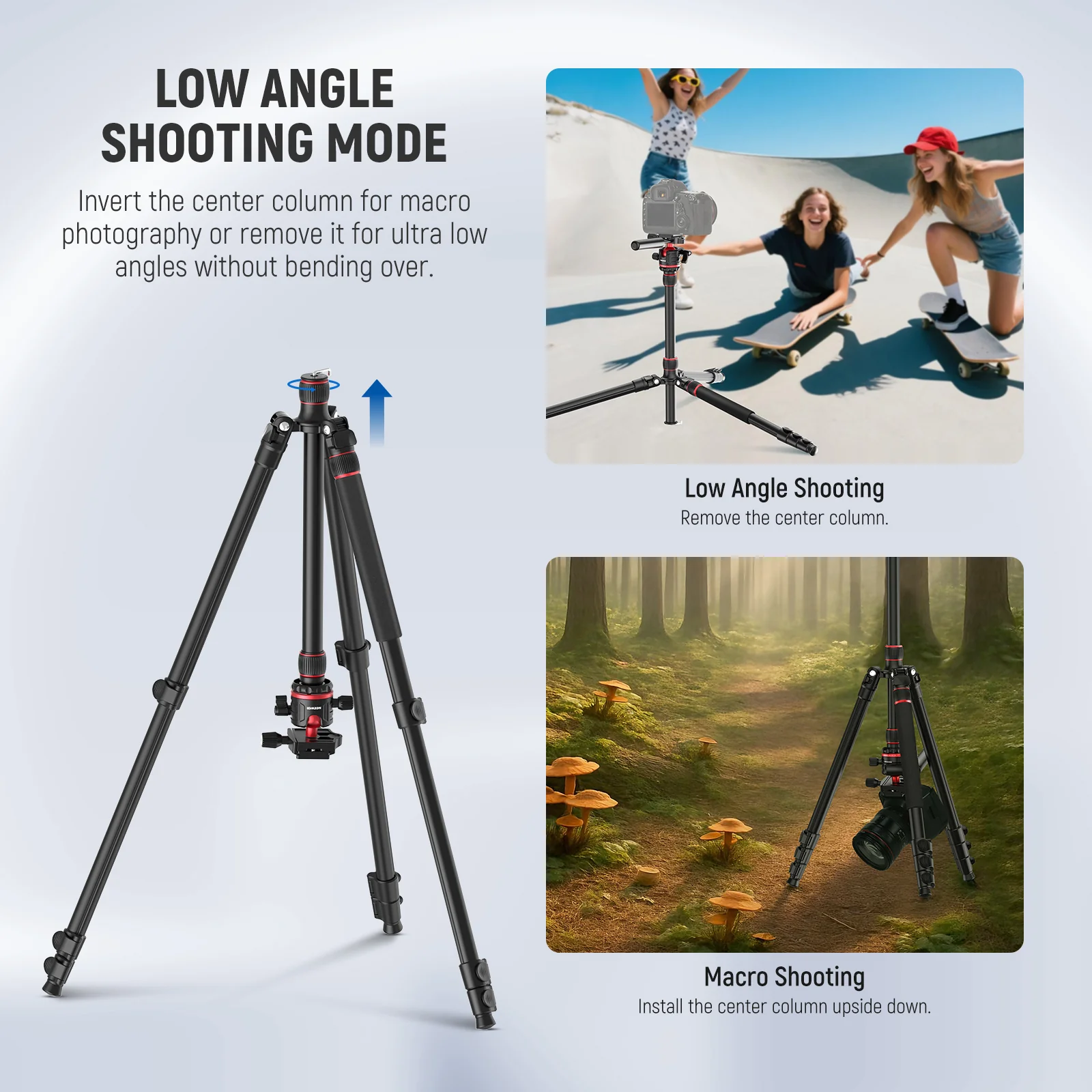NEEWER TP08 77" Aluminum Alloy Camera Tripod Monopod - Image 5