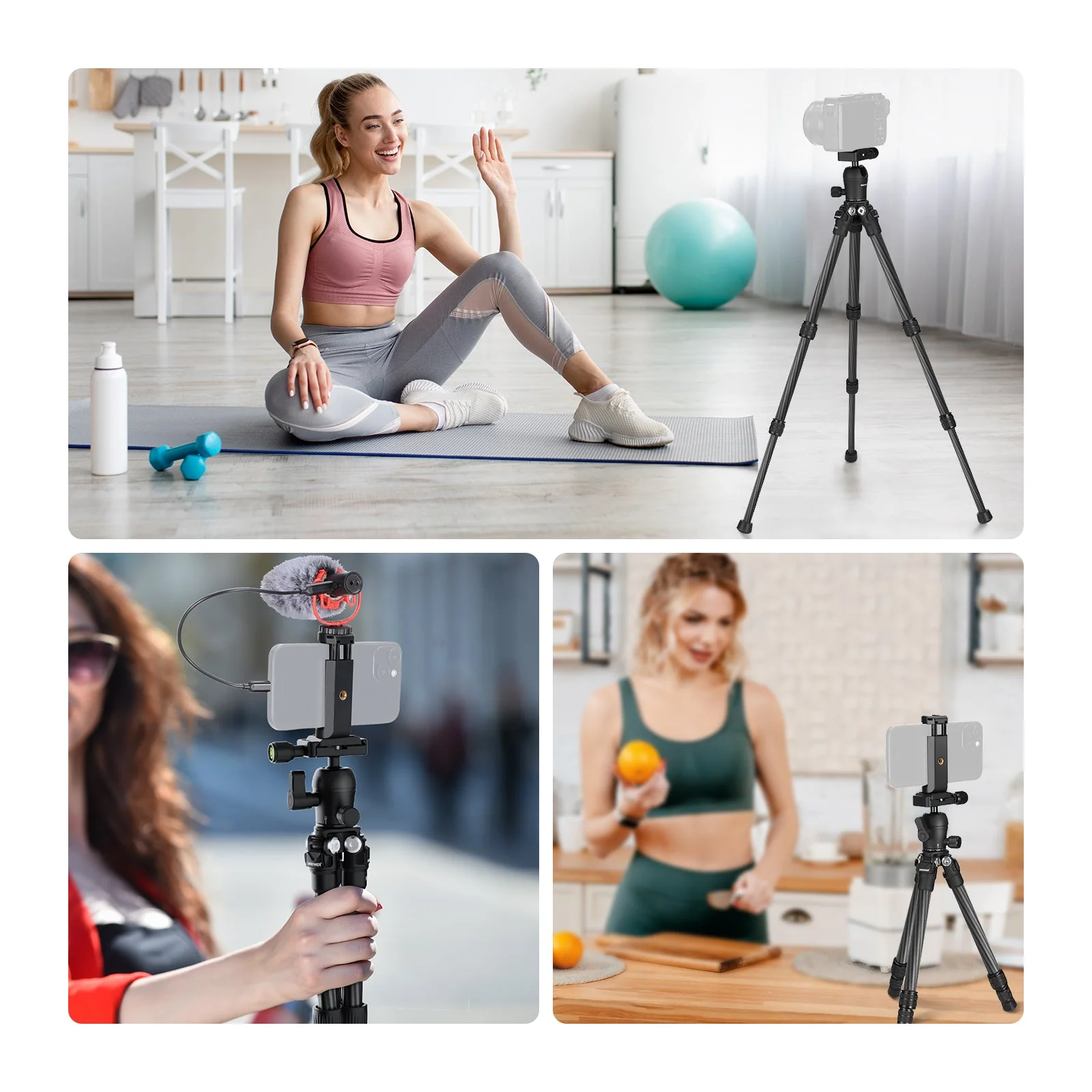 NEEWER TP09 20" Carbon Fiber Mini Tripod - Image 9