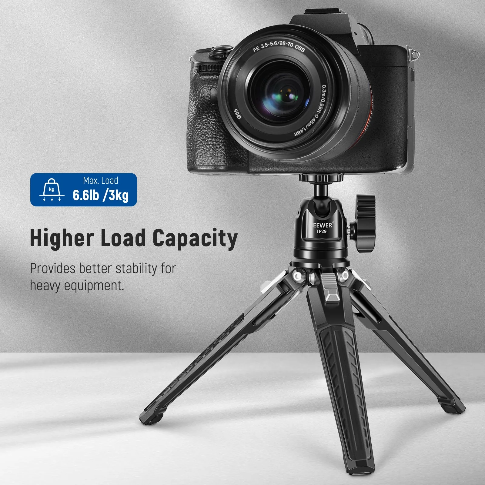 NEEWER TP29 Metal Tabletop Mini Tripod - Image 3