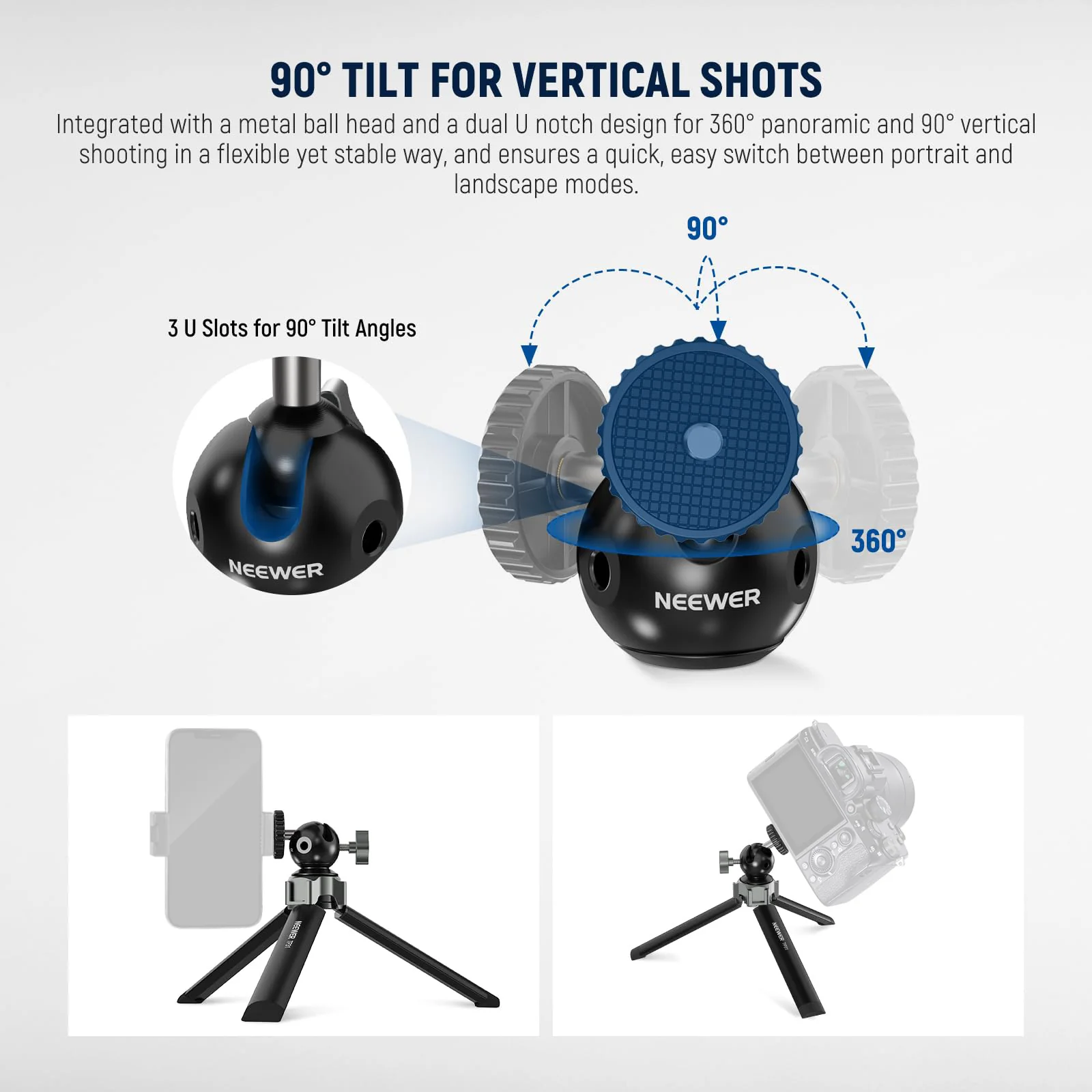 NEEWER TP31 Metal Mini Tripod - Image 5